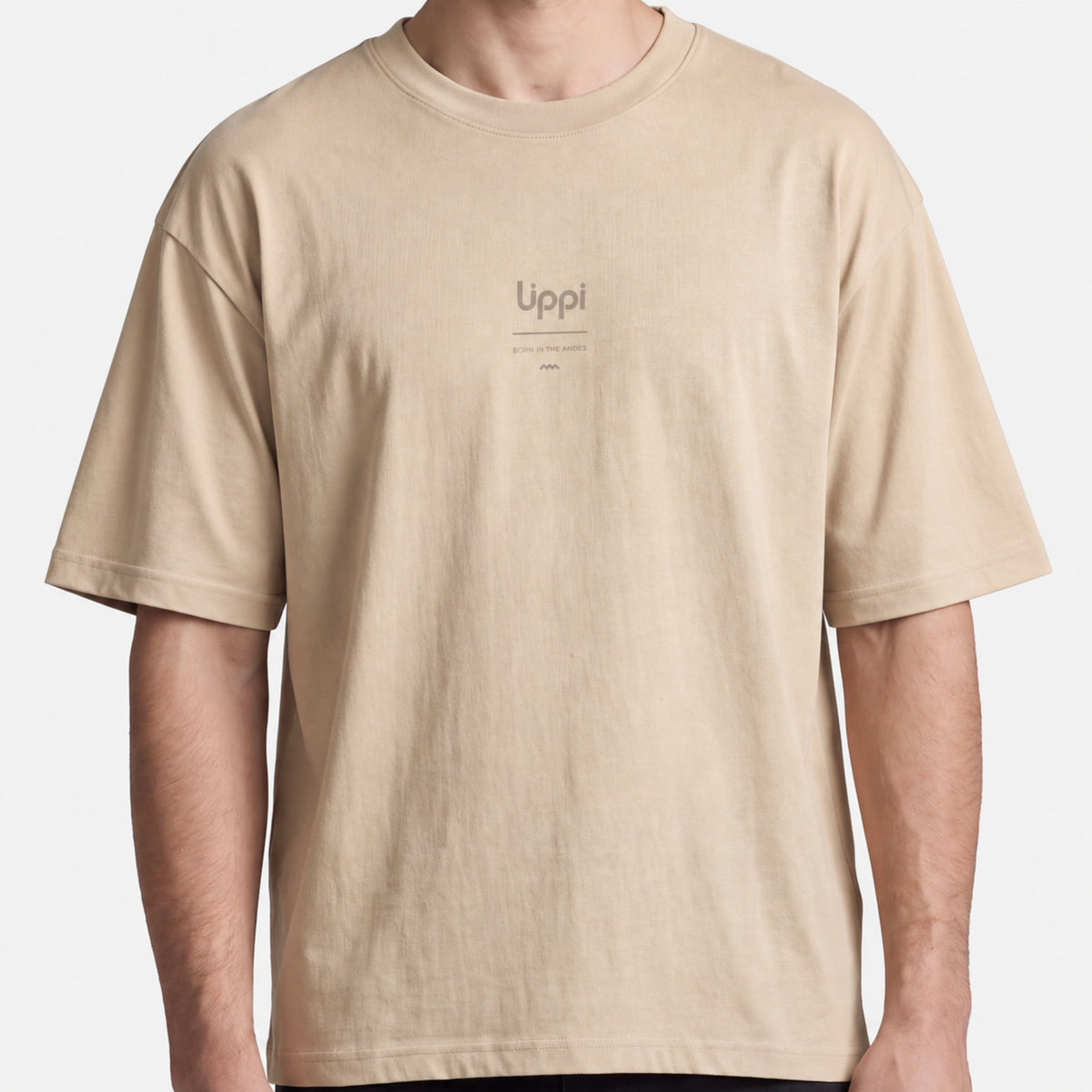 Polera Hombre Endura Cotton T-shirt Taupe Lippi