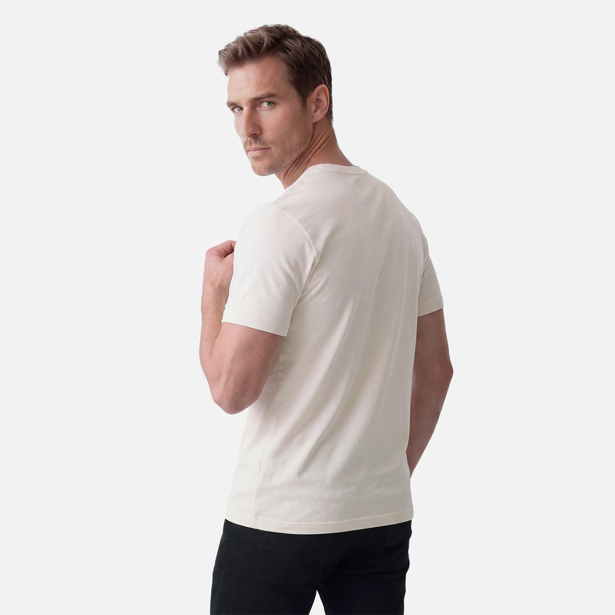 Polera Hombre Supima T-Shirt Crema Lippi