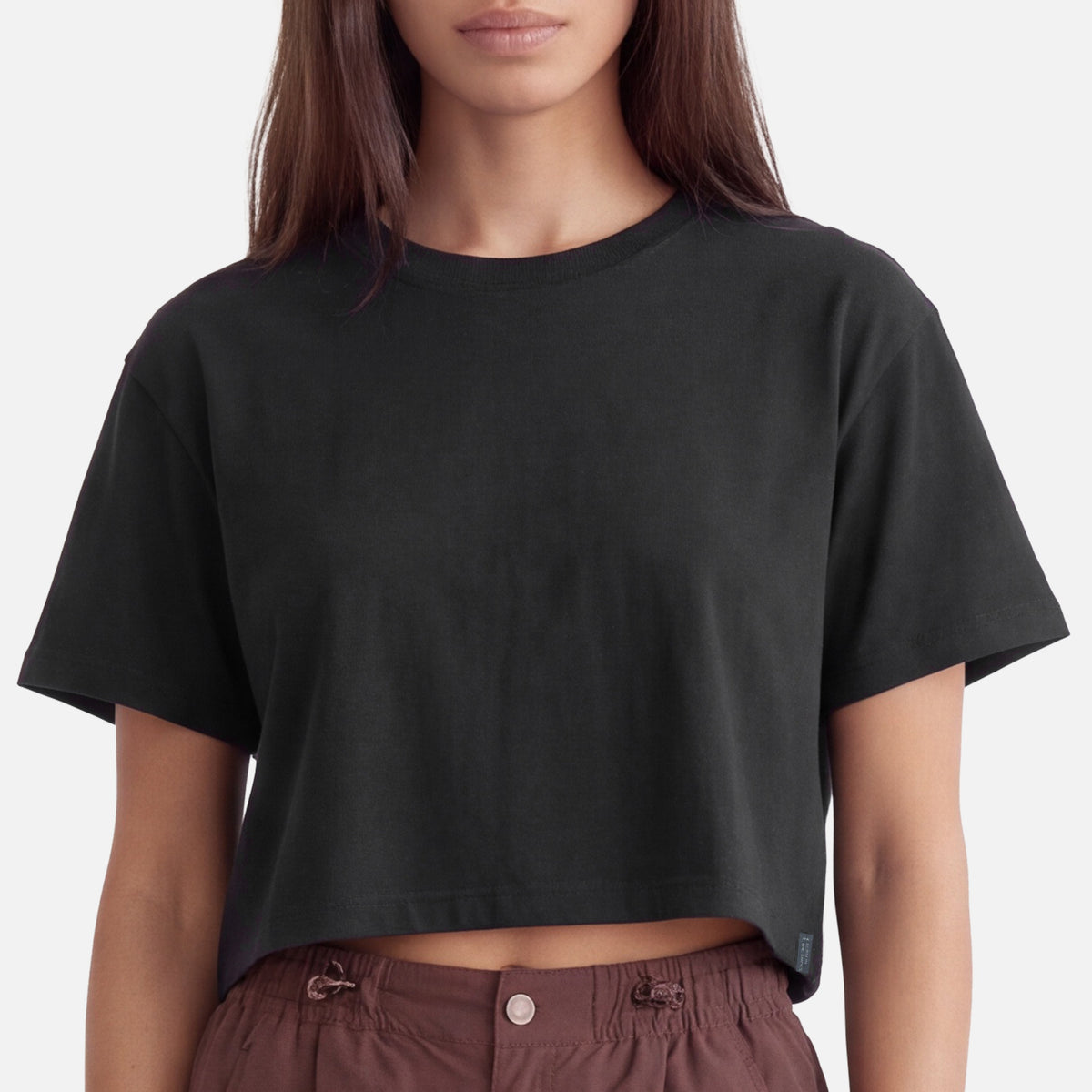 Polera Mujer Endura Crop T-Shirt Negro  Lippi
