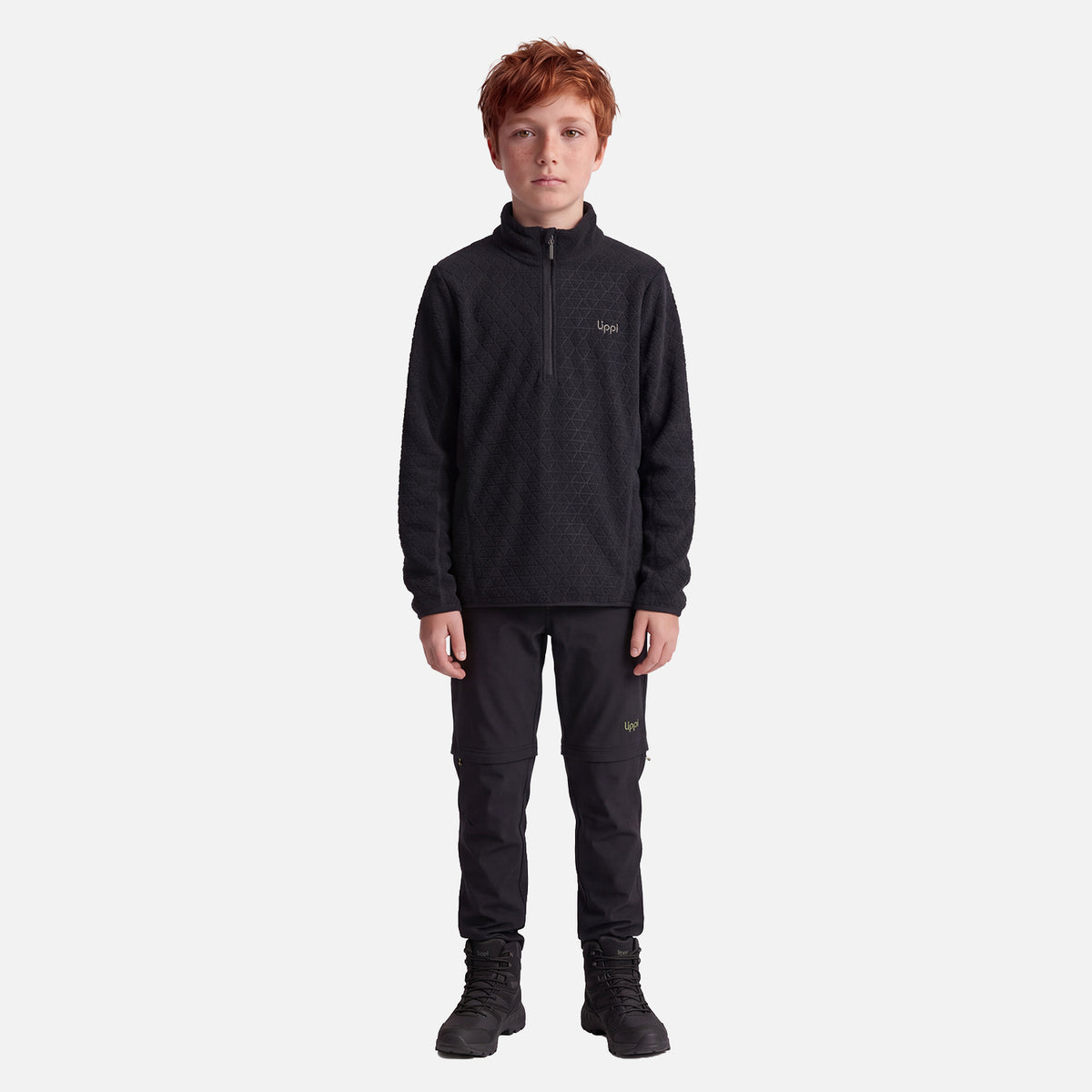 Polerón Teen Boy Jacaranda Nano-F 1/4 Zip Negro Lippi