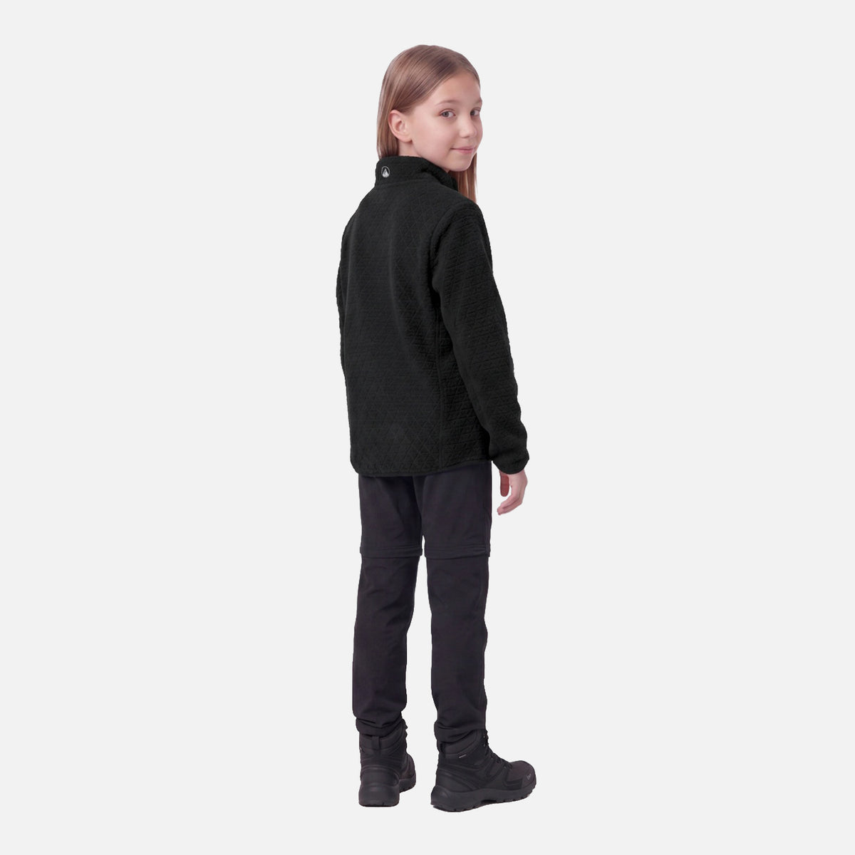 Polerón Teen Girl Jacaranda Nano-F 1/4 Zip Negro Lippi