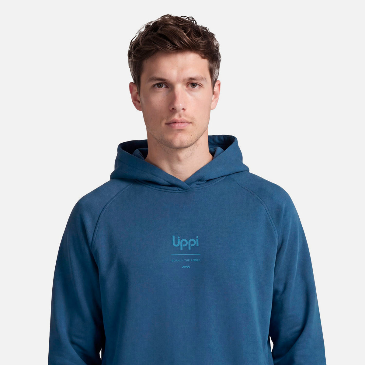 Polerón Hombre Ulmo Back Print Hoody Sweatshirt  Azul Oscuro Lippi