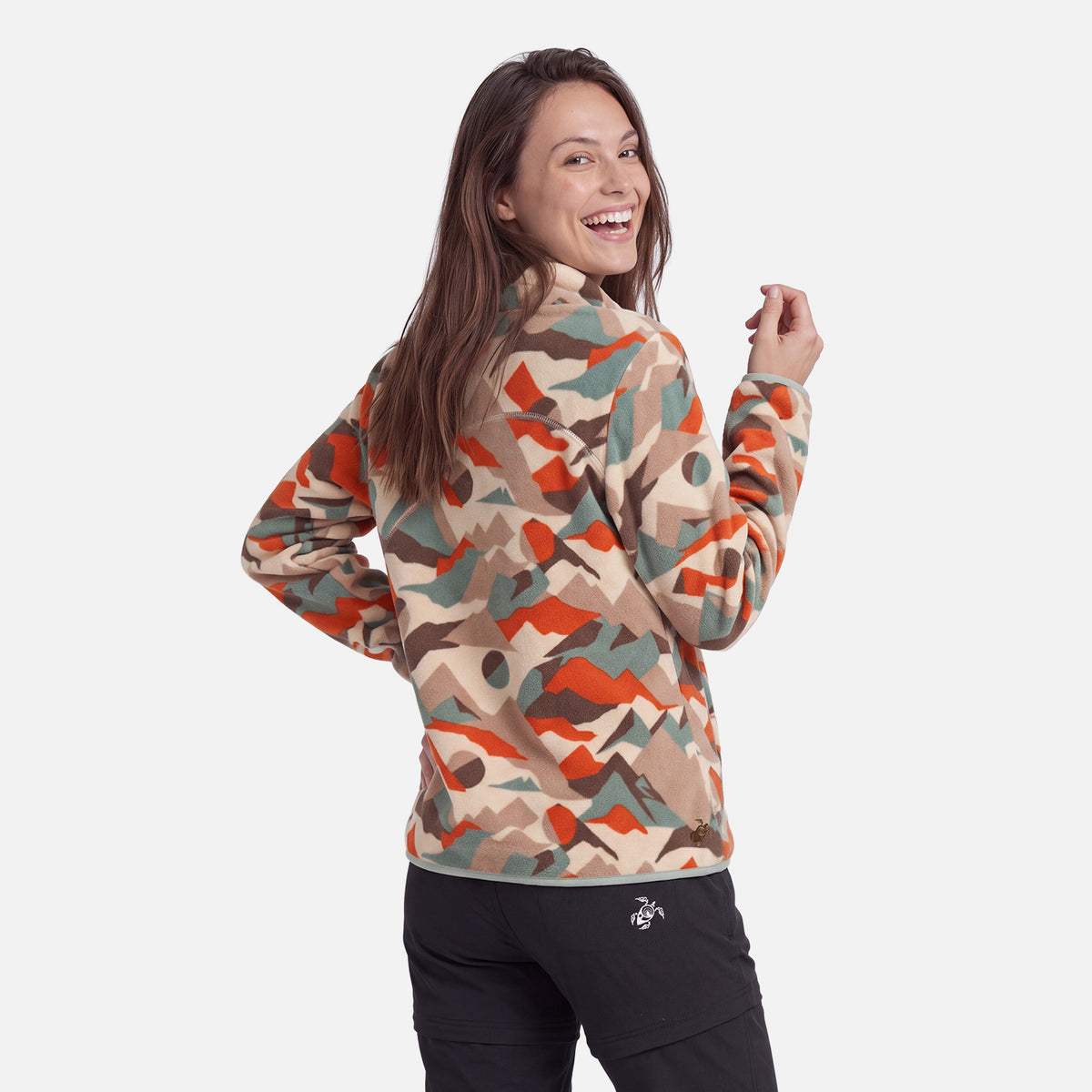 Polar Mujer Tokerau Print Crema Haka Honu