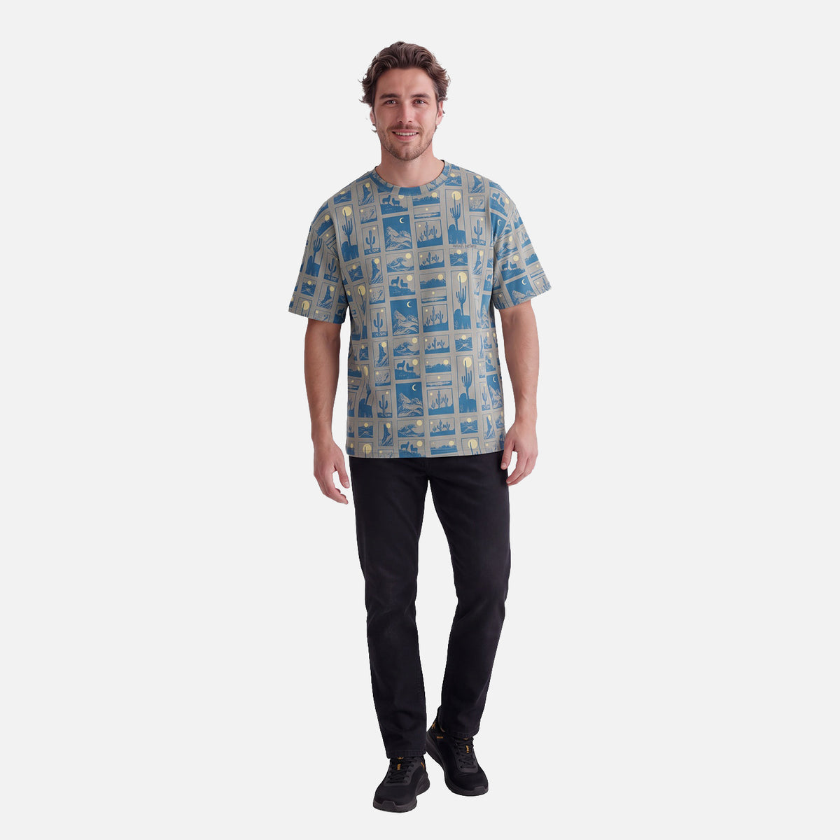 Polera Hombre Pinacoteca Print Laurel Haka Honu