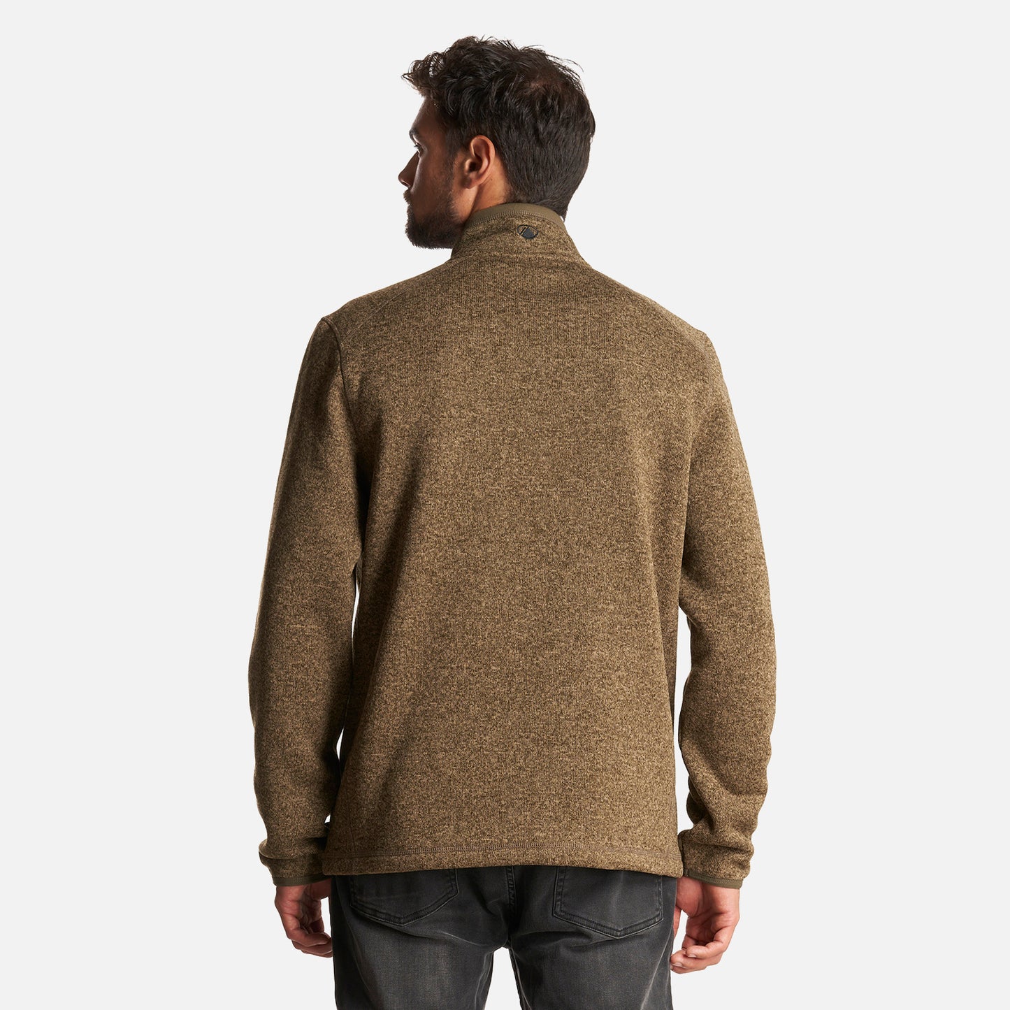 Poleron Hombre Coronado Therm-Pro Pullover Melange Verde Oscuro Lippi