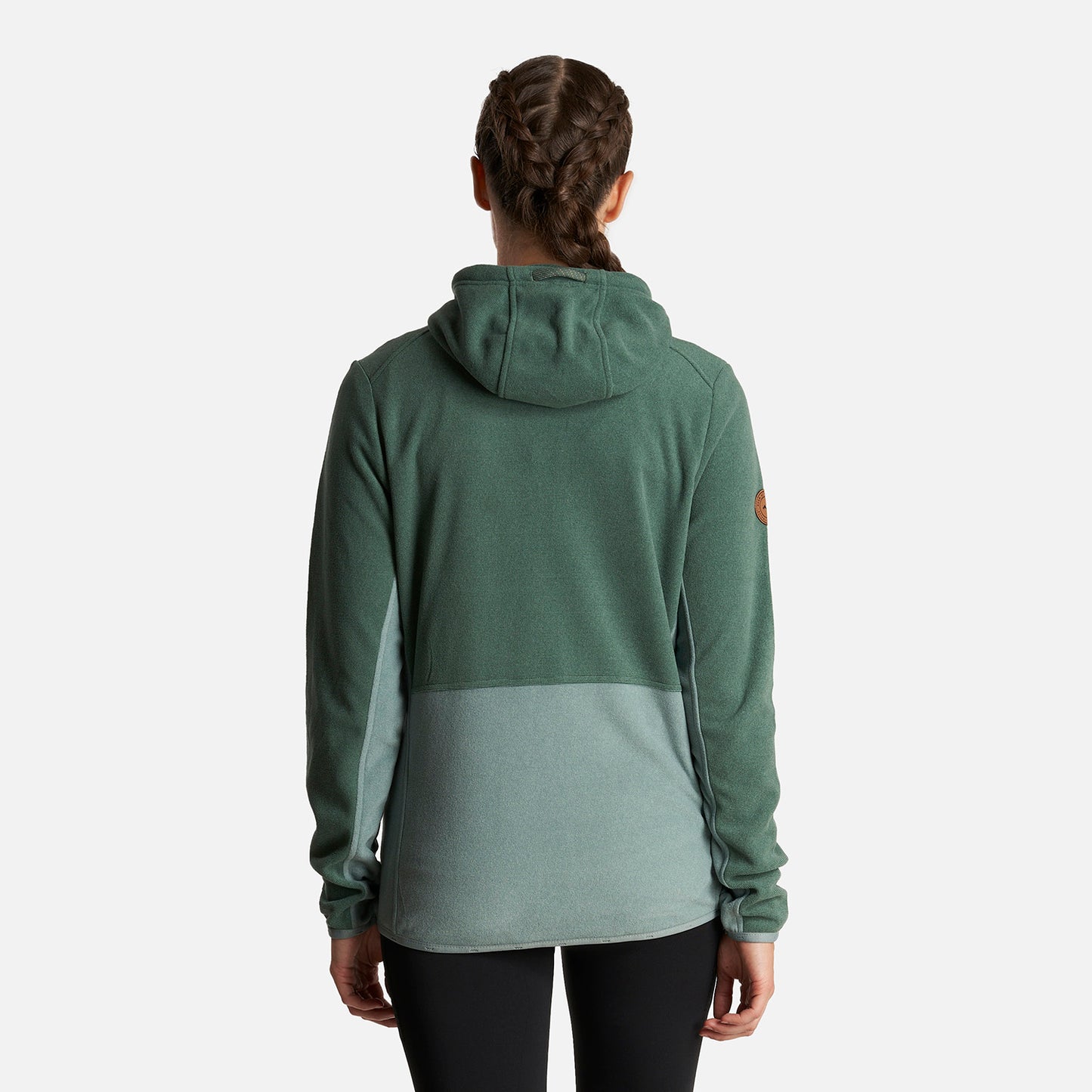 Poleron Mujer Stripes Nano-F Full Zip Hoody Verde Botella Lippi