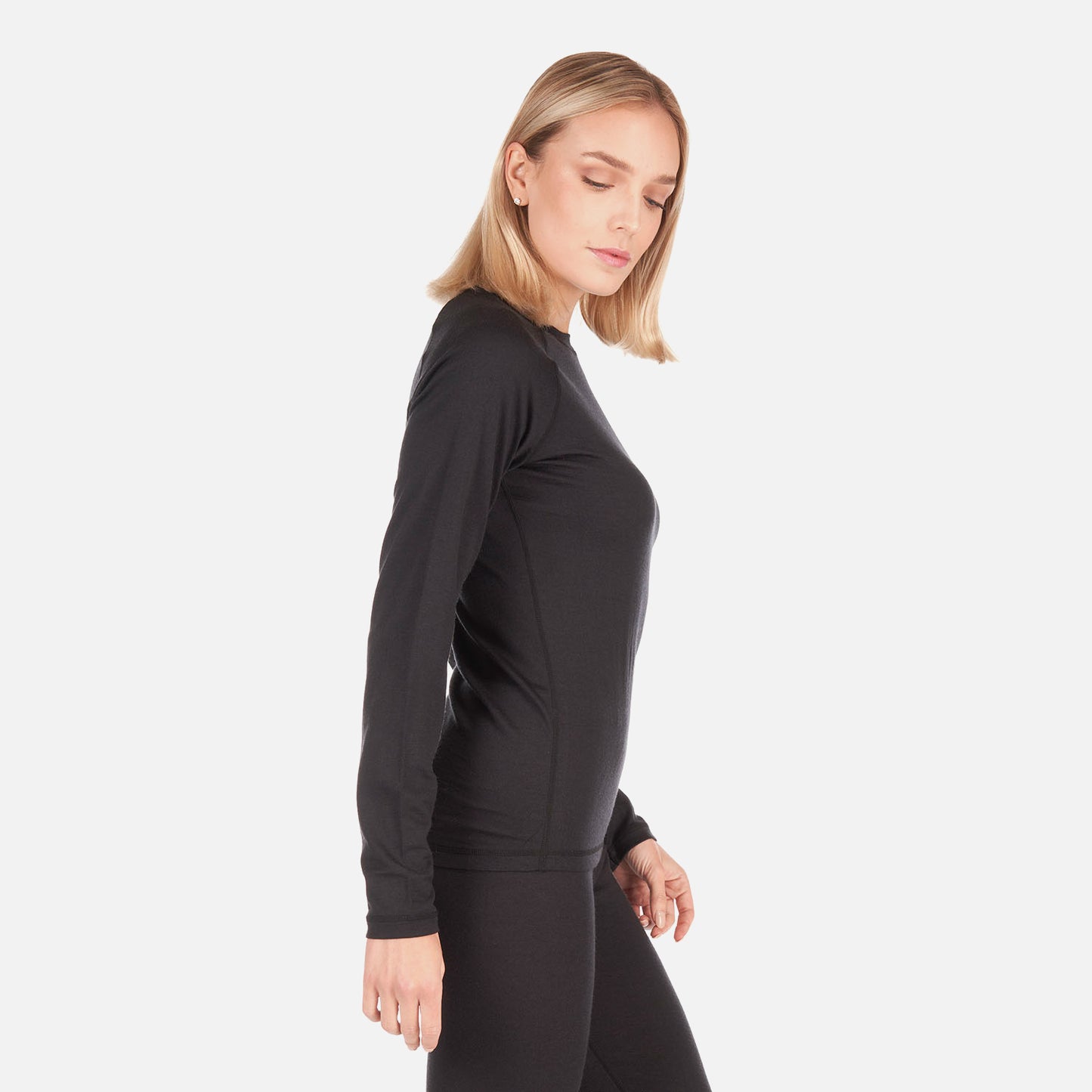 Primera Capa Mujer Skintec Merino Top Negro Lippi