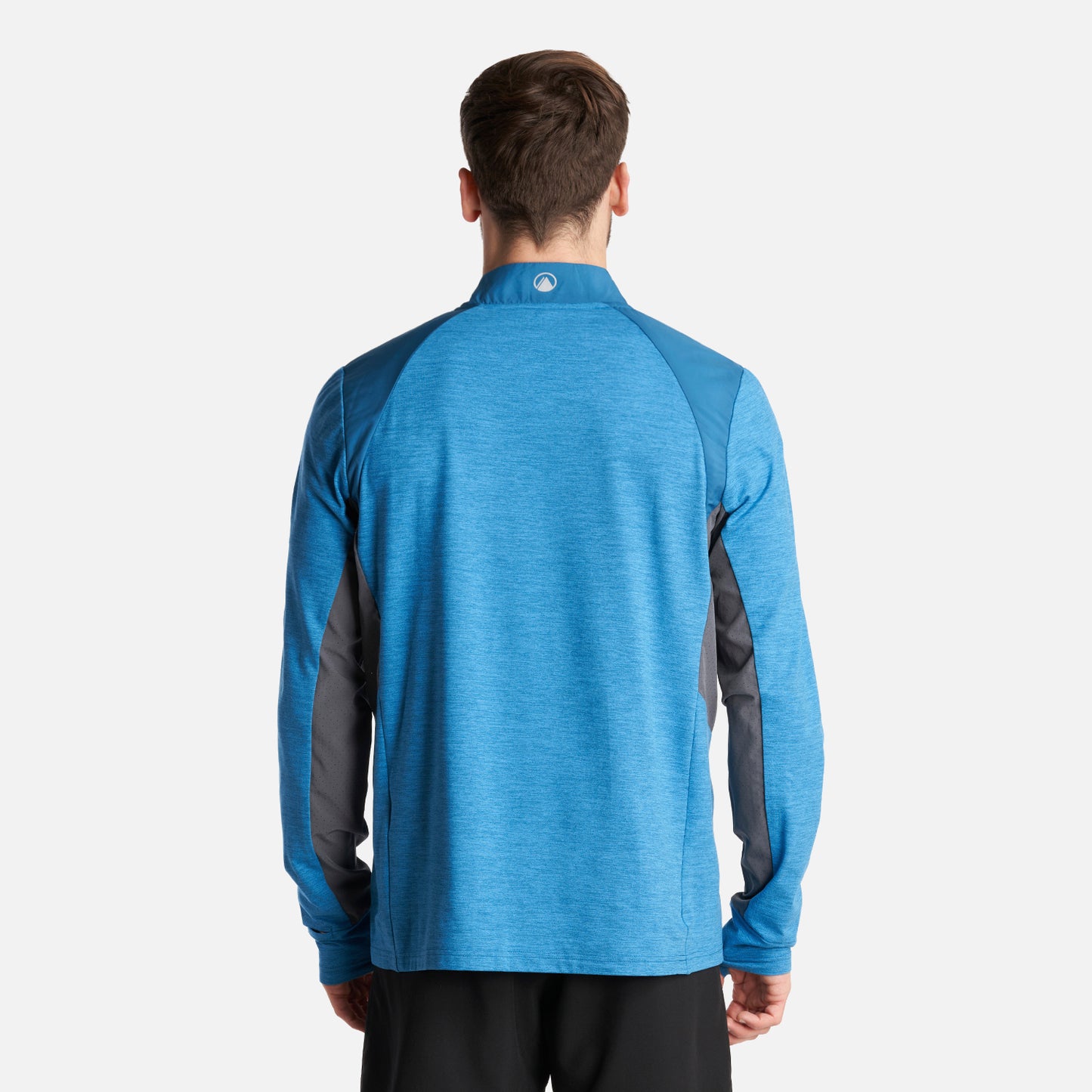 Poleron Hombre Egger 1/4 Zip Melange Azul Lippi