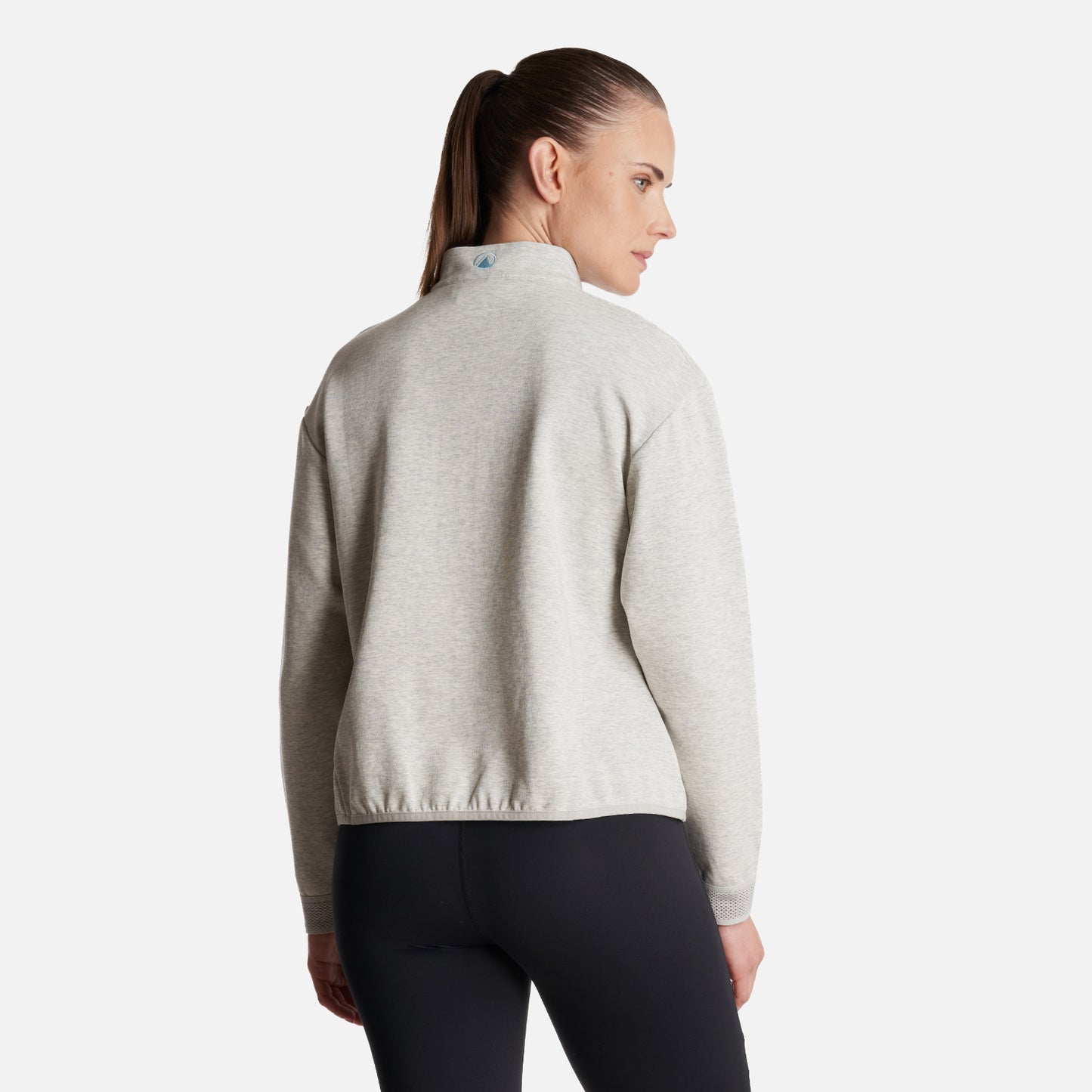 Poleron Mujer  DownStreet 1/4 Zip Sweatshirt Melange Gris Lippi