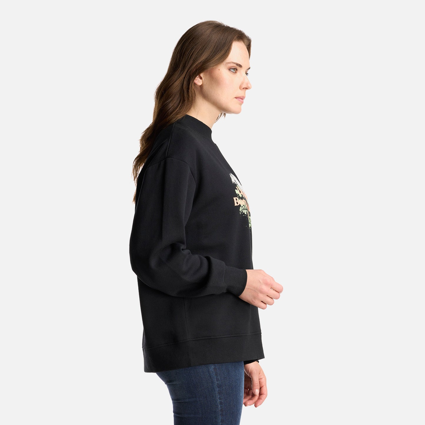 Poleron Mujer Insigne Crewneck Sweatshirt Front Print Negro Lippi