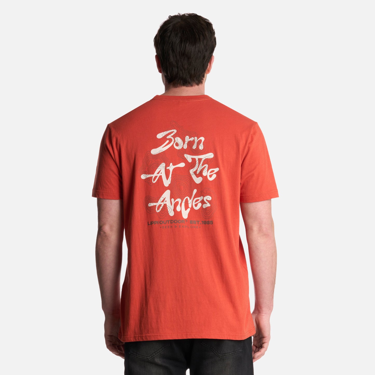 Polera Hombre Explore T-Shirt Terracota Lippi