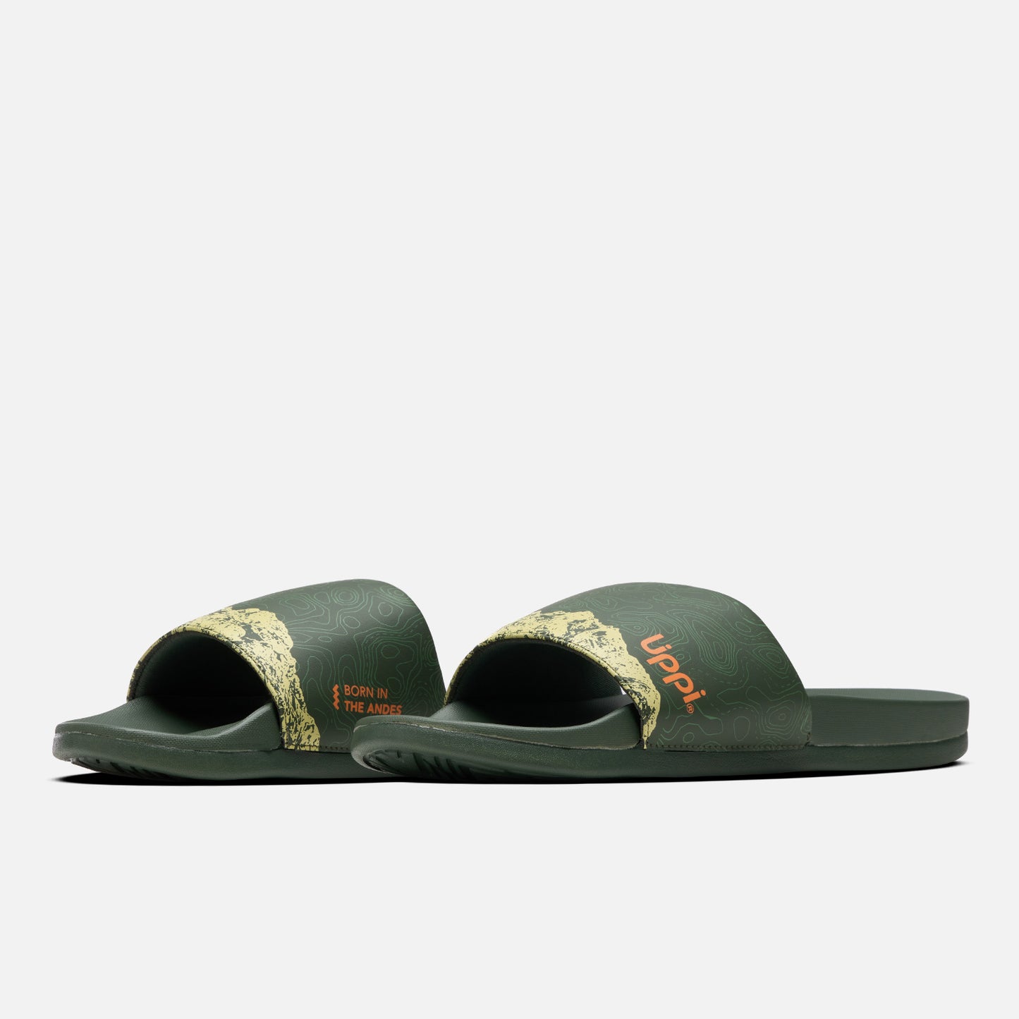 Sandalia Hombre Insigne Slide Print Verde Militar Lippi