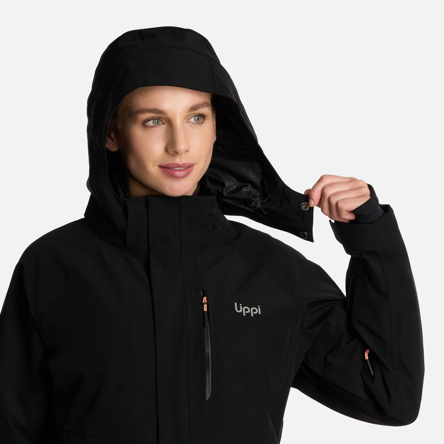Chaqueta Mujer Andes B-Dry Hoody Jacket Negro Lippi