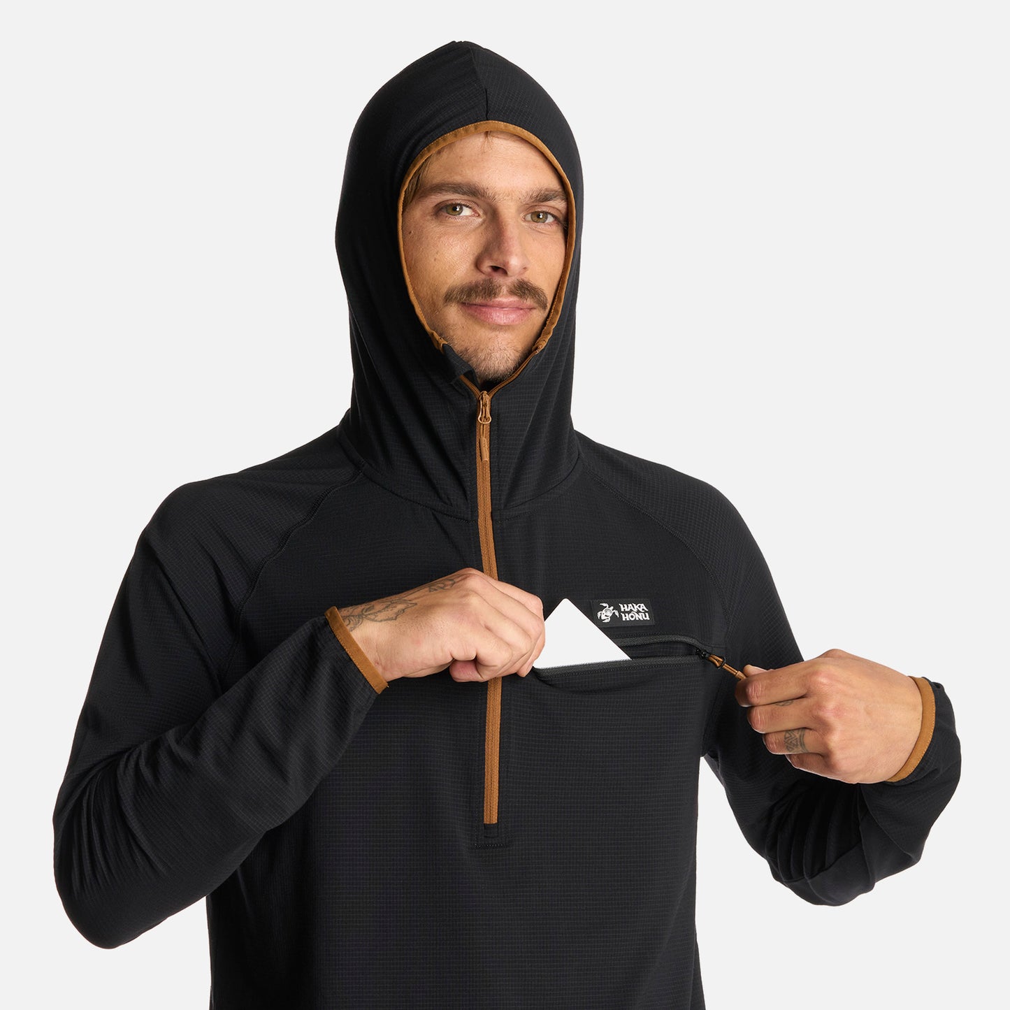 Polerón Hombre Taina Pro Negro Haka Honu