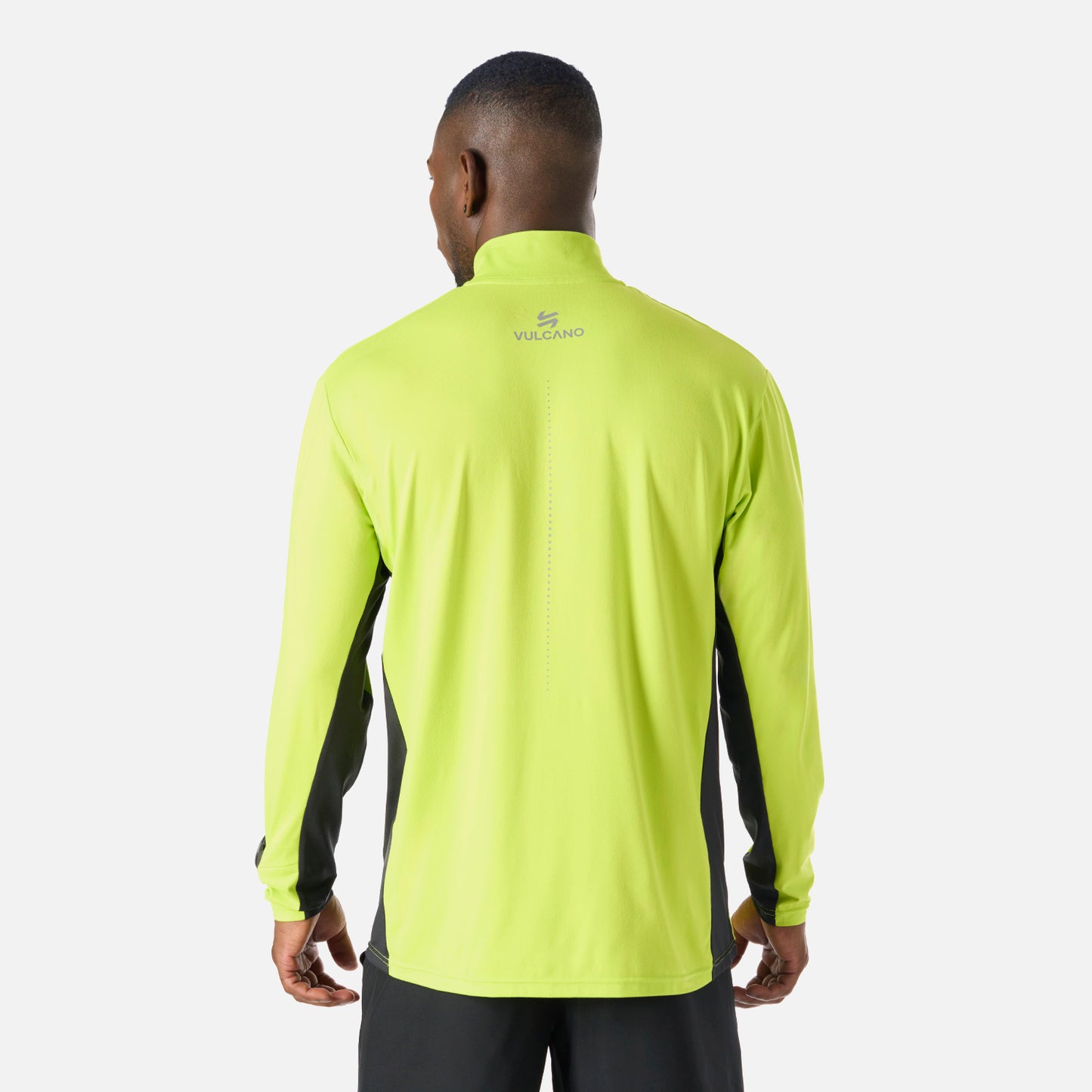 Polerón Hombre Tempo 1/4 Zip Midlayer Verde Lima Vulcano