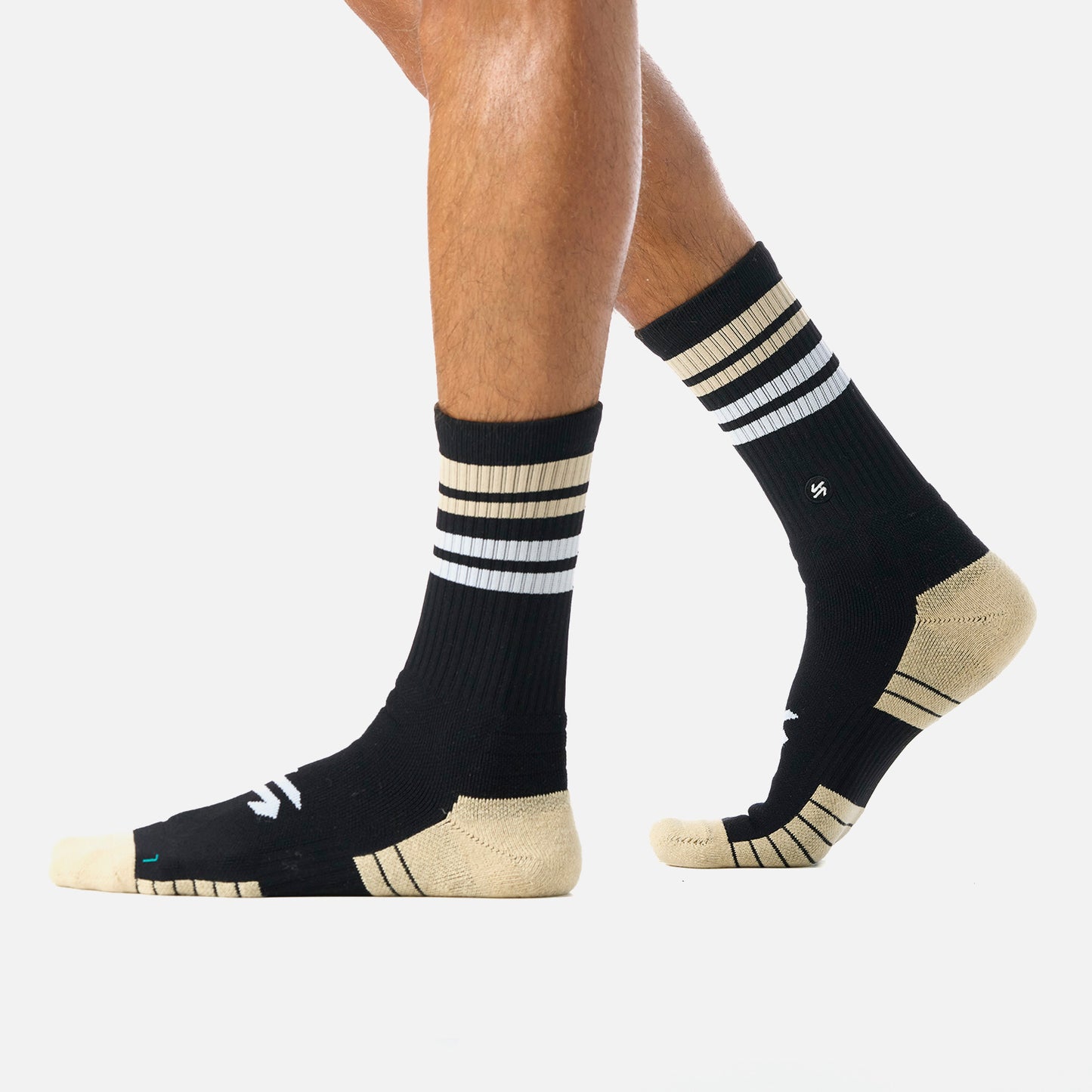 Calcetines Energic Duo Pack Mid Socks Beige / Blanco Vulcano