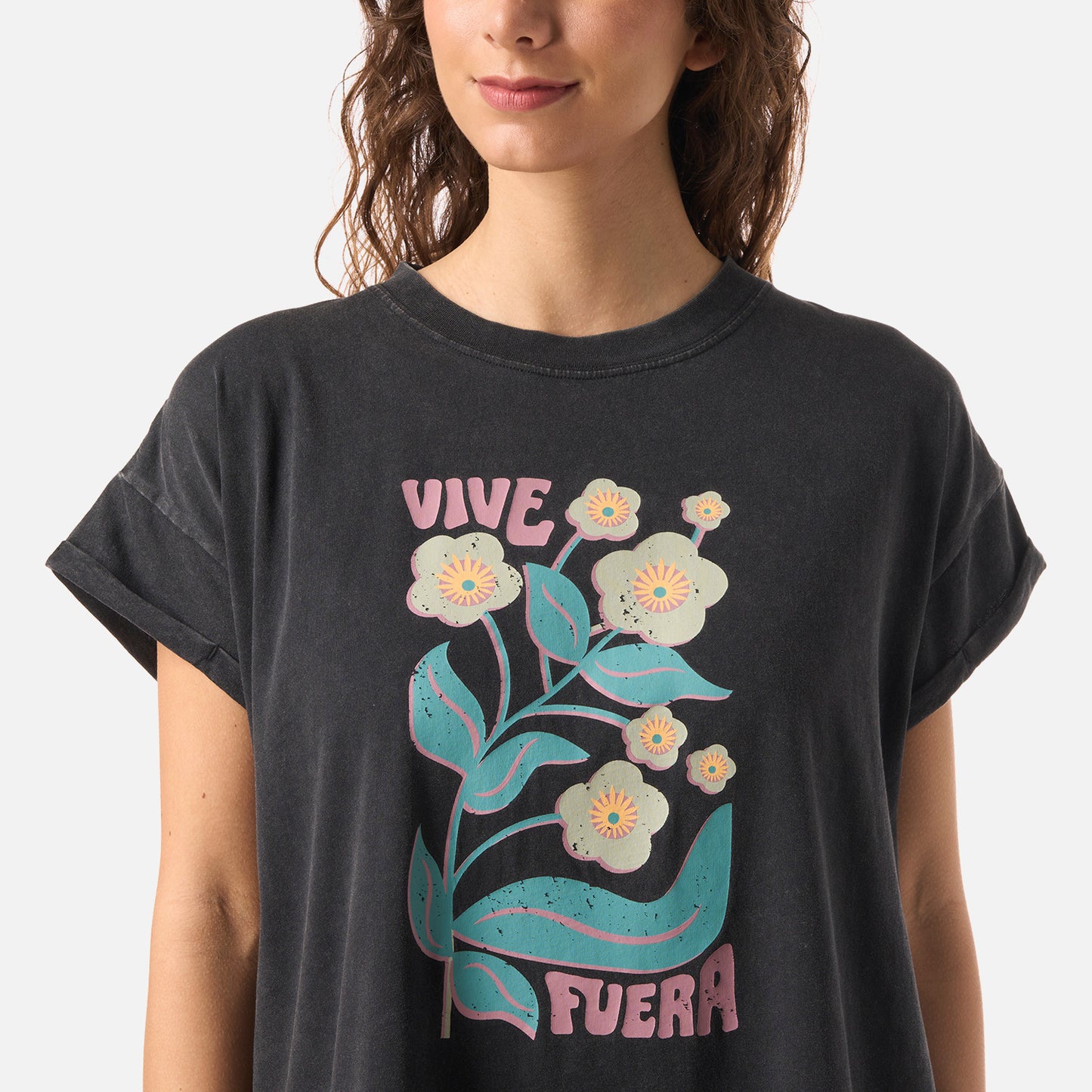 Polera Mujer Garza Negro Haka Honu