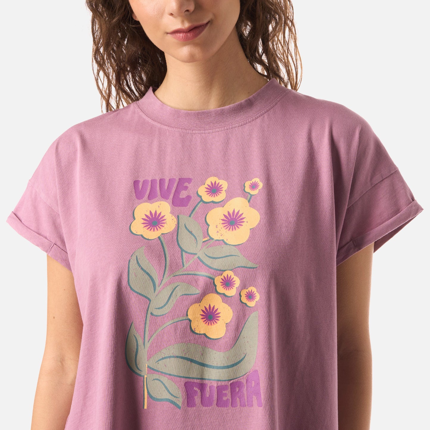 Polera Mujer Garza Lila Haka Honu