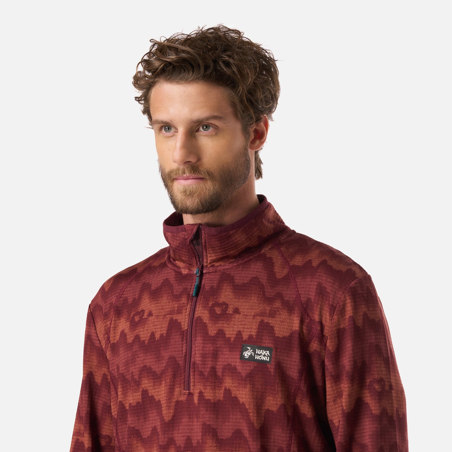Polerón Hombre Taina Print Burdeo Haka Honu