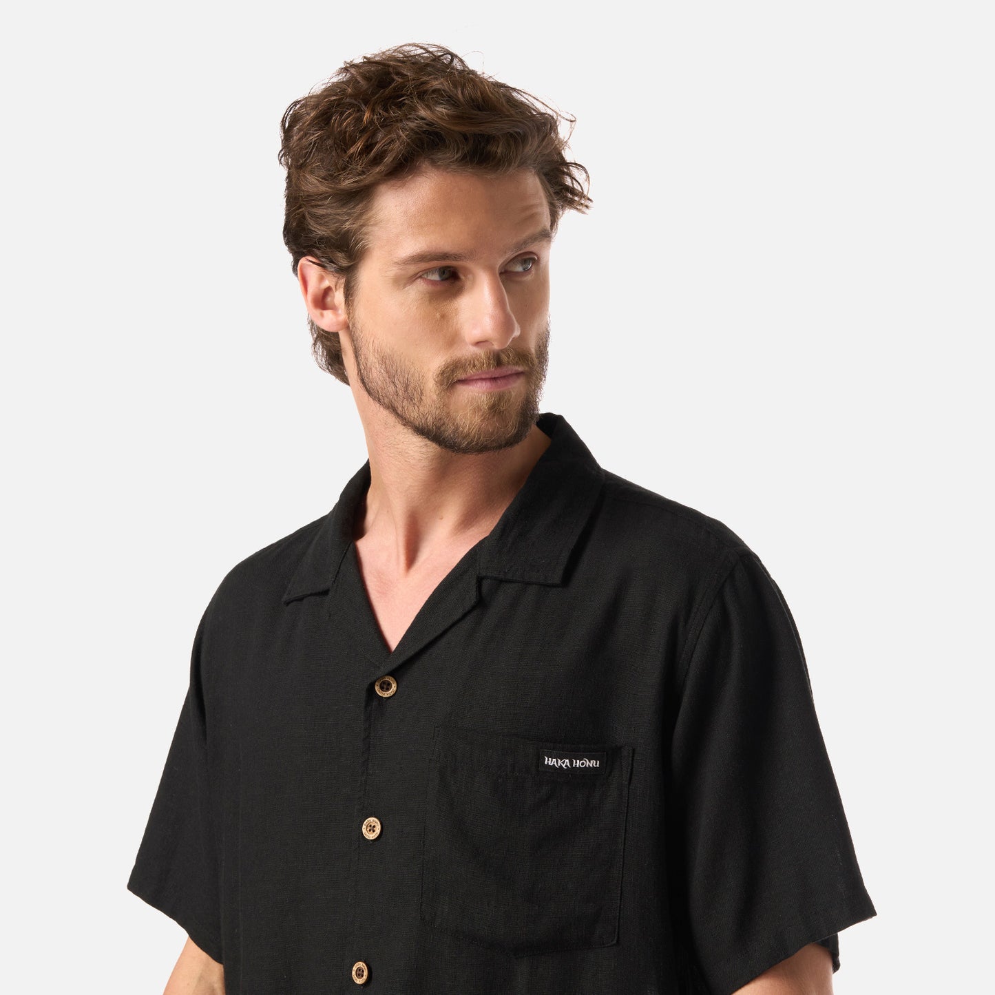 Camisa Hombre Linaje Negro Haka Honu
