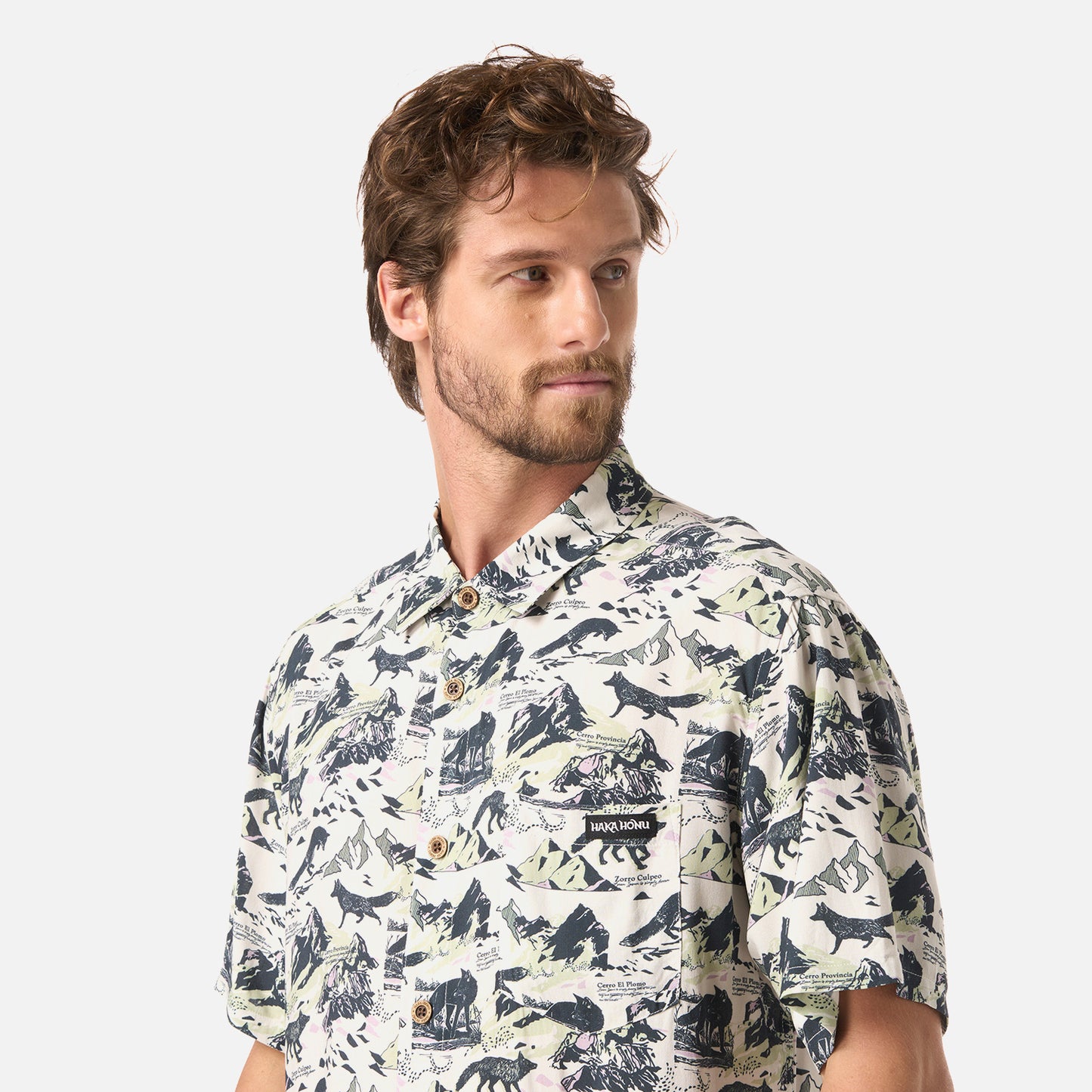 Camisa Hombre Good Karma Print Blanco Haka Honu
