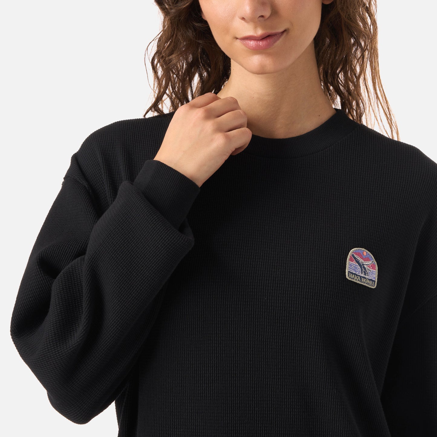 Polerón Mujer Eclipse Negro Haka Honu