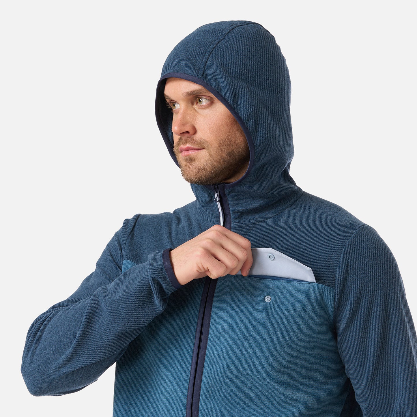Polar Hombre Fireplace Full Zip Hoody Sweatshirt Azul Oscuro Lippi