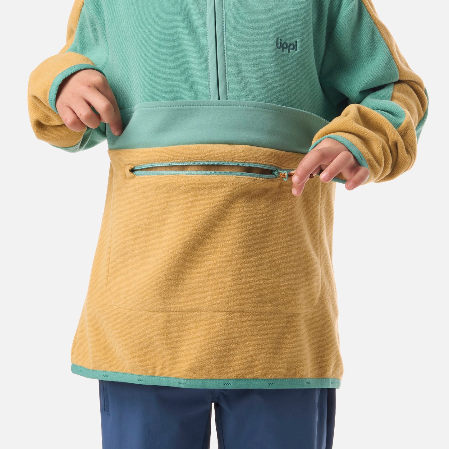 Polar Niño Fireplace 1/4 Zip Sweatshirt Camel Lippi