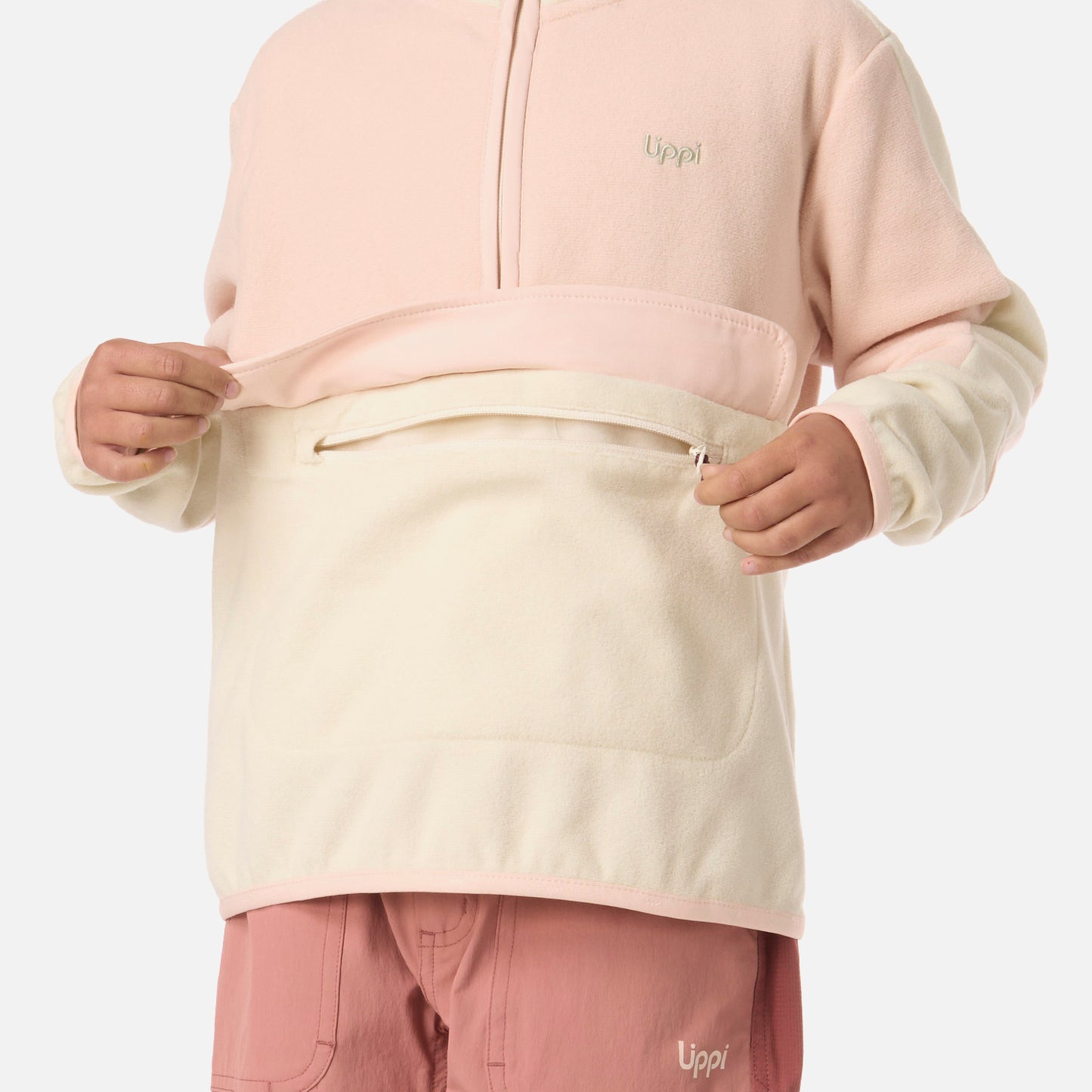 Polar Niña Fireplace 1/4 Zip Sweatshirt Crema Lippi