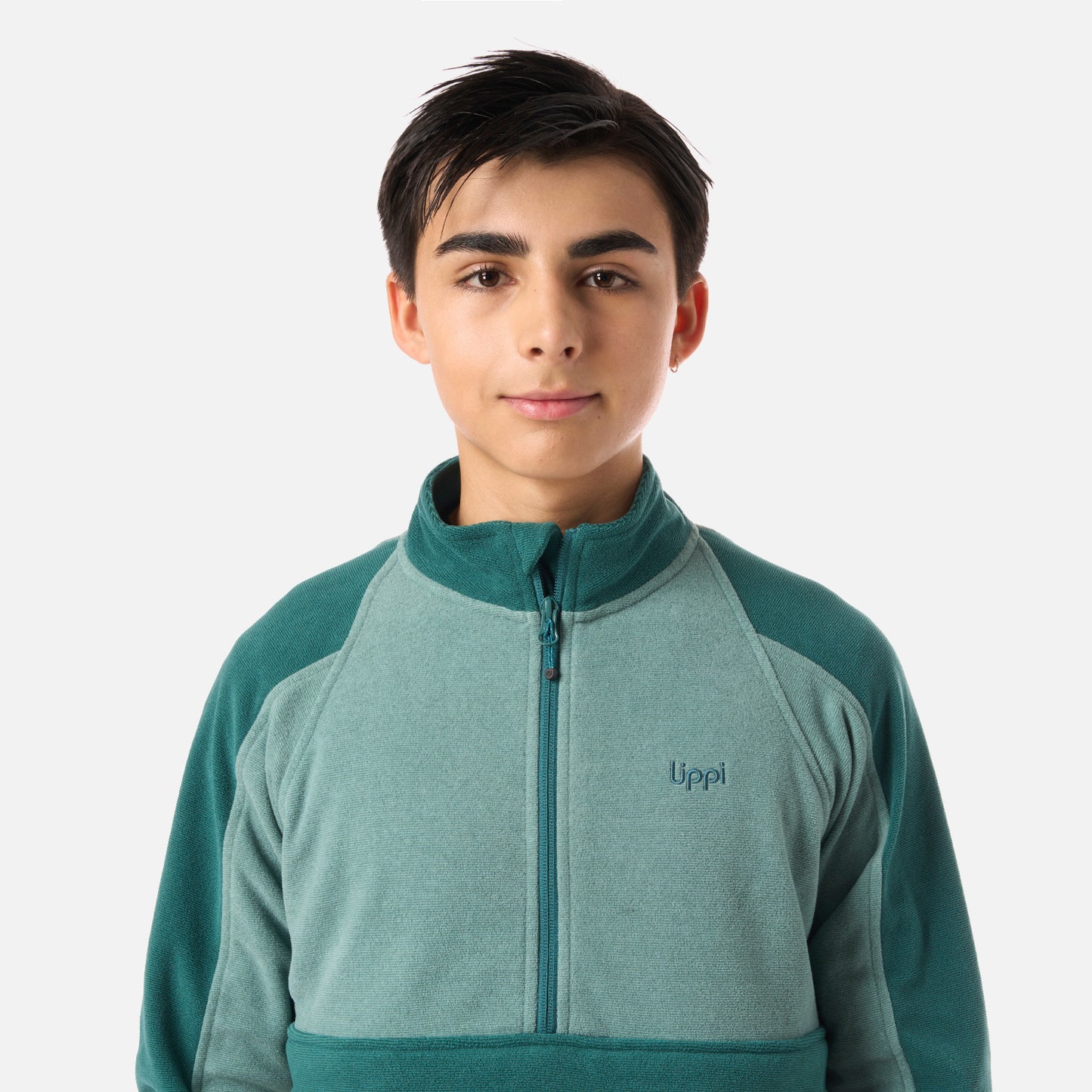 Polar Teen Boy Fireplace 1/4 Zip Sweatshirt Turquesa Lippi