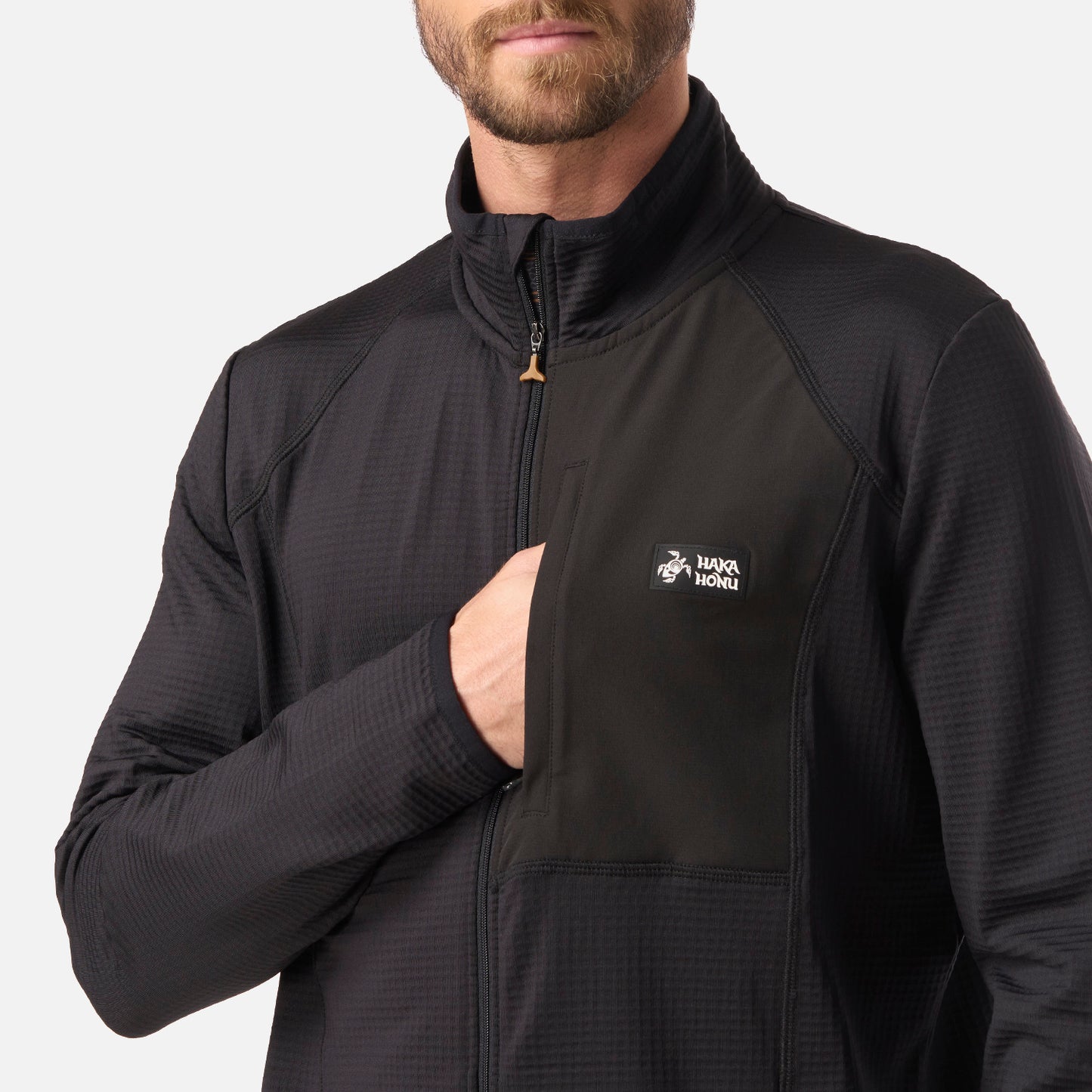 Polerón Hombre Taina Full Zip Negro Haka Honu
