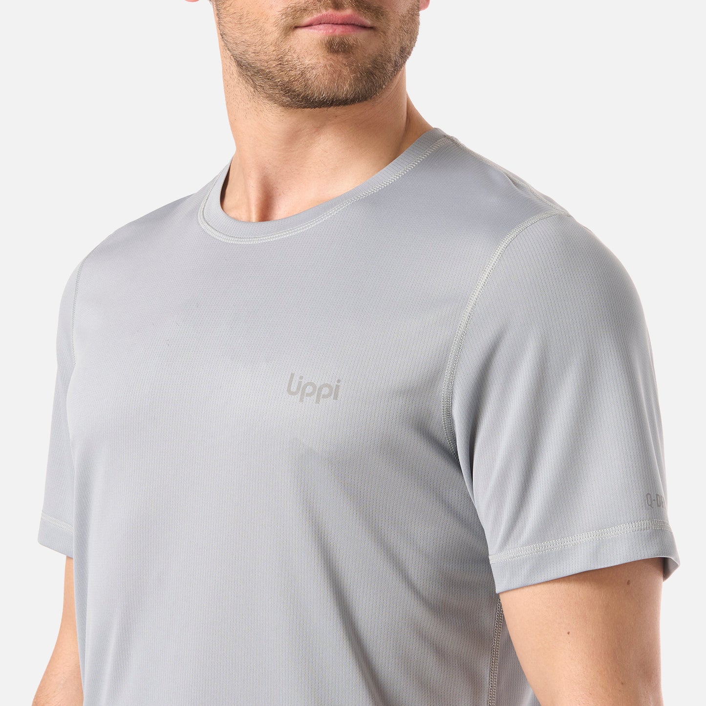 Polera Hombre Core Q-Dry T-Shirt Gris Lippi