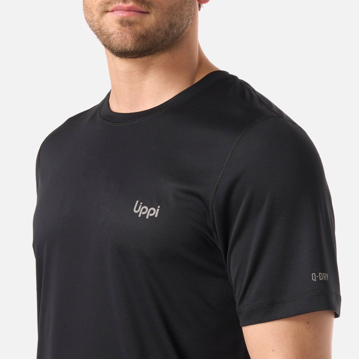 Polera Hombre Core Q-Dry T-Shirt Negro Lippi