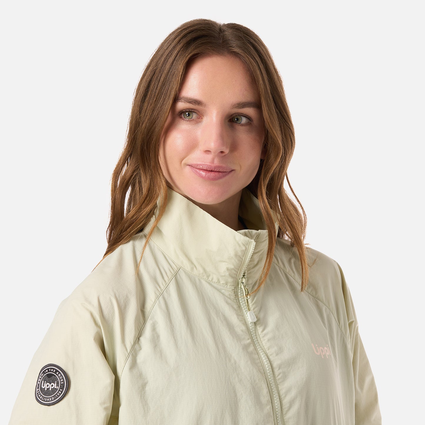 Chaqueta Mujer WindCity WindBreaker 1/4 Zip Jacket Verde Claro Lippi