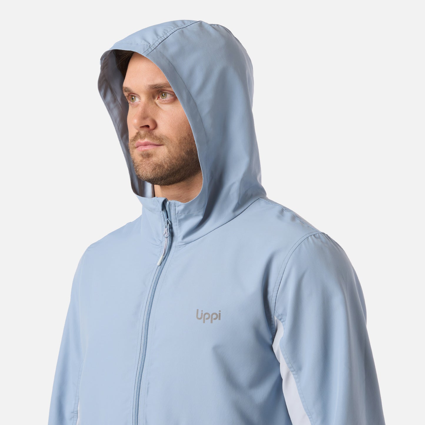 Chaqueta Hombre Nightfall Windbreaker 1/4 Zip Hoody Jacket Azul Piedra Lippi