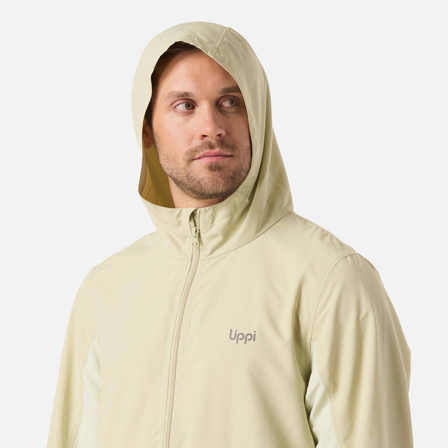 Chaqueta Hombre Nightfall Windbreaker 1/4 Zip Hoody Jacket Verde Manzana Lippi