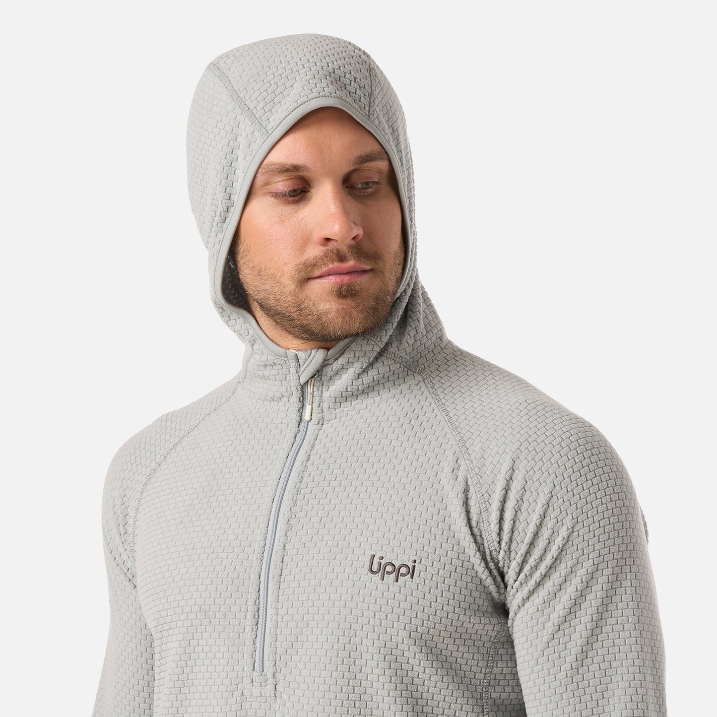 Polerón Hombre Jacaranda Nano-F 1/4 Zip Hoody Gris Lippi