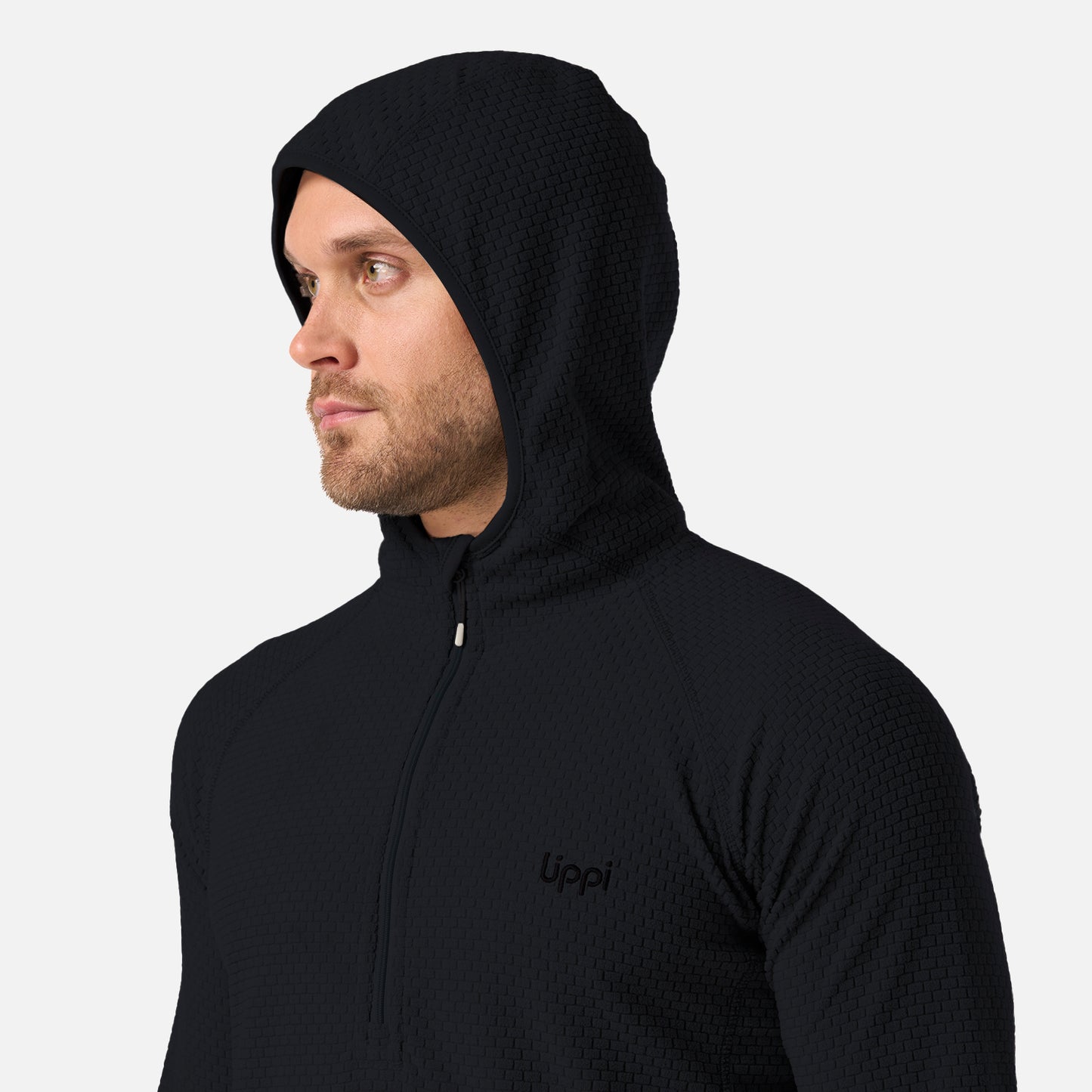 Polerón Hombre Jacaranda Nano-F 1/4 Zip Hoody Negro Lippi