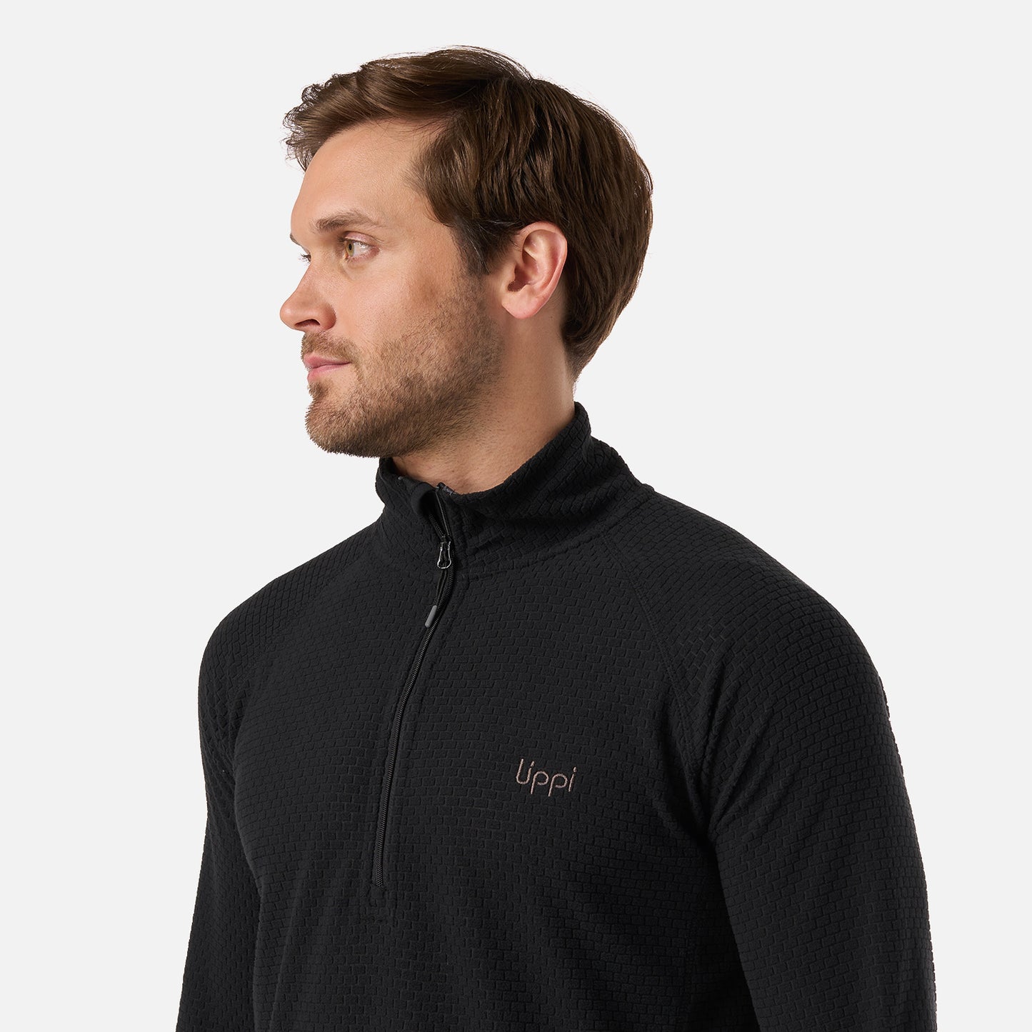 Polerón Hombre Jacaranda Nano-F 1/4 Zip Negro Lippi