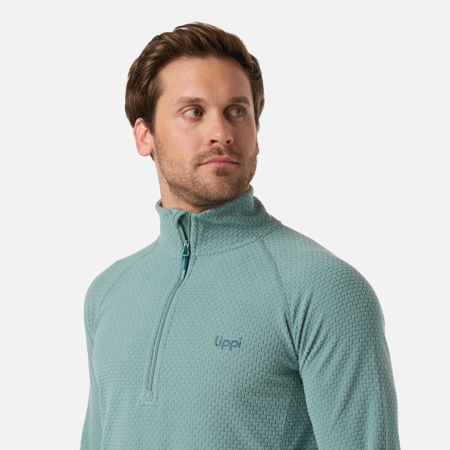 Polerón Hombre Jacaranda Nano-F 1/4 Zip Turquesa Lippi