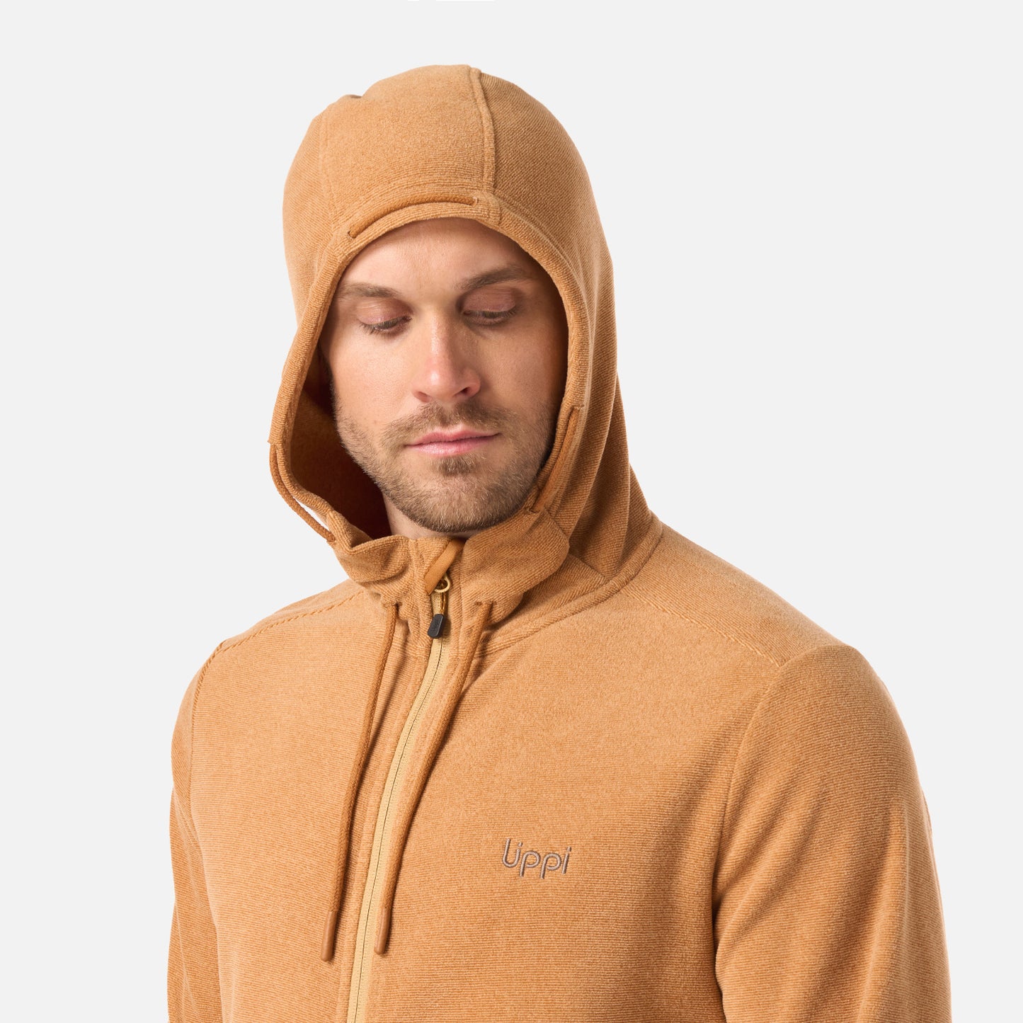 Polar Hombre Stripes Nano-F Full Zip Hoody Camel Lippi