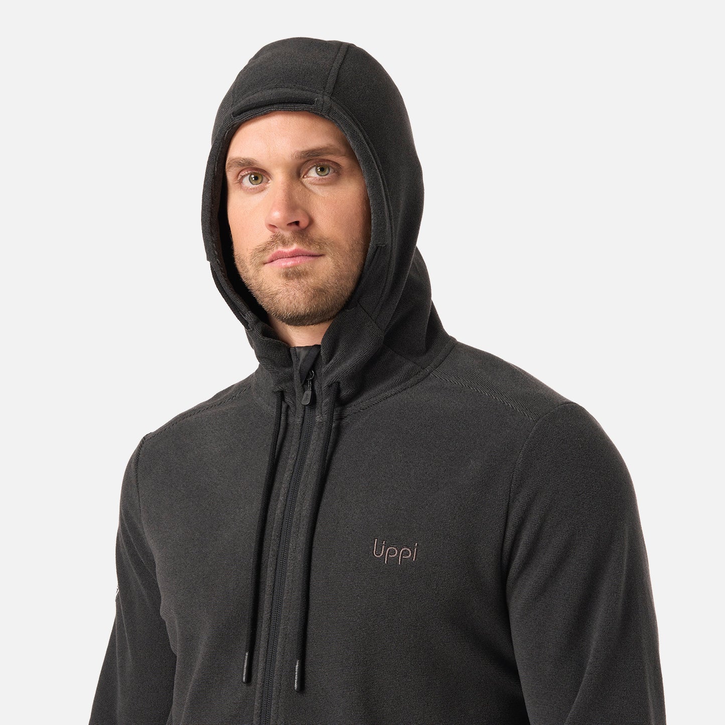 Polar Hombre Stripes Nano-F Full Zip Hoody Negro Lippi