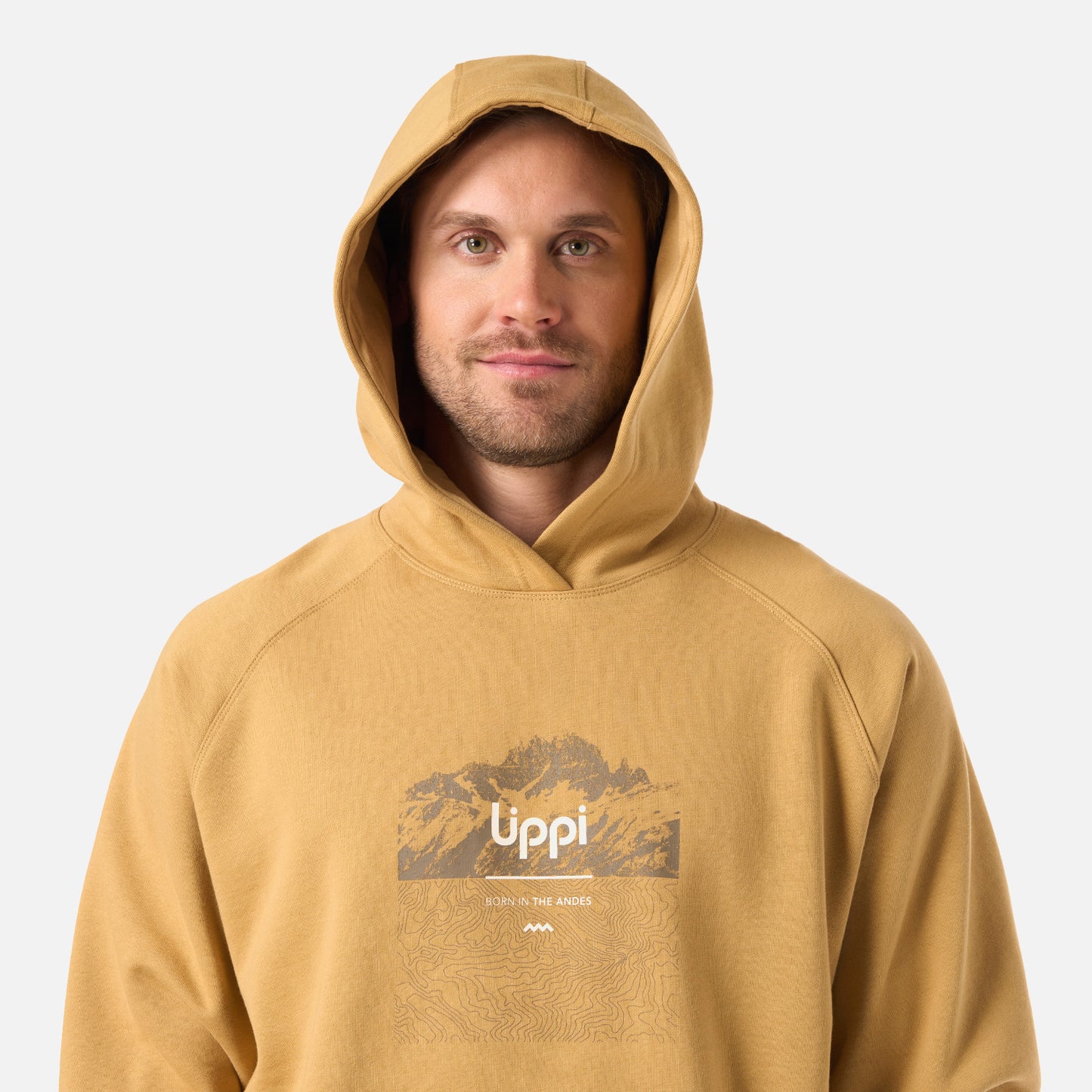 Polerón Hombre Insigne Hoody Sweatshirt Front Print Camel Lippi