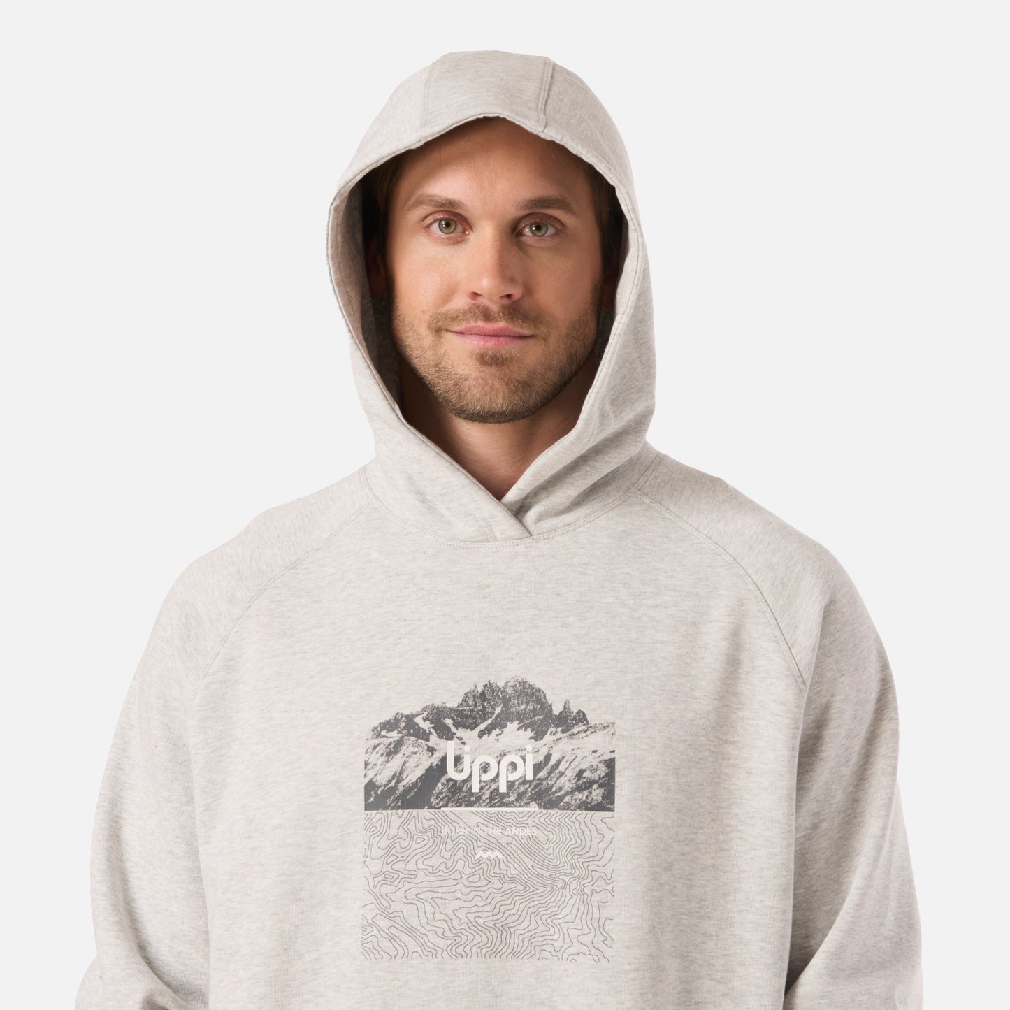 Polerón Hombre Insigne Hoody Sweatshirt Front Print Gris Melange Lippi