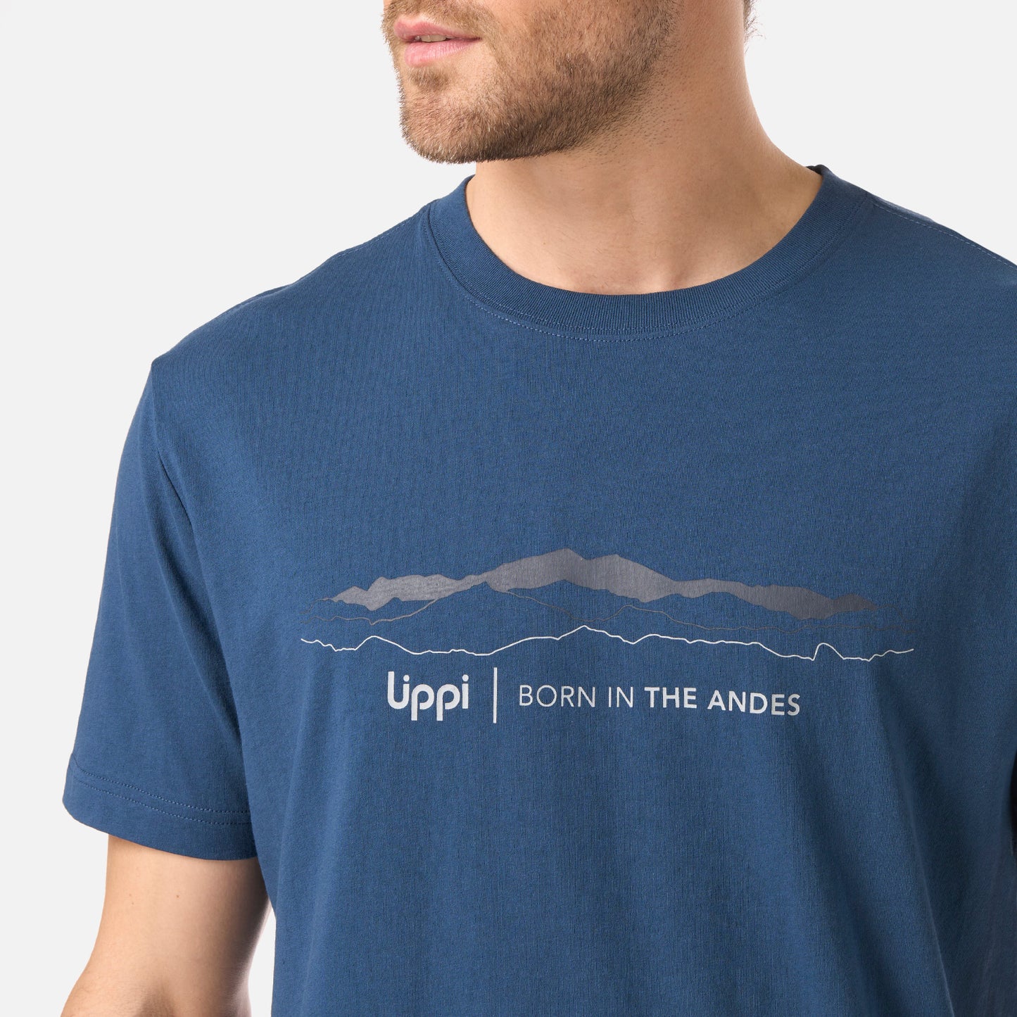 Polera Hombre Logo Lippi Front Print T-Shirt Azul Oscuro Lippi