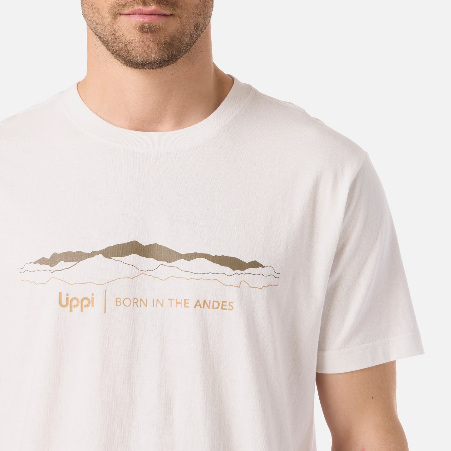 Polera Hombre Logo Lippi Front Print T-Shirt Blanco Lippi