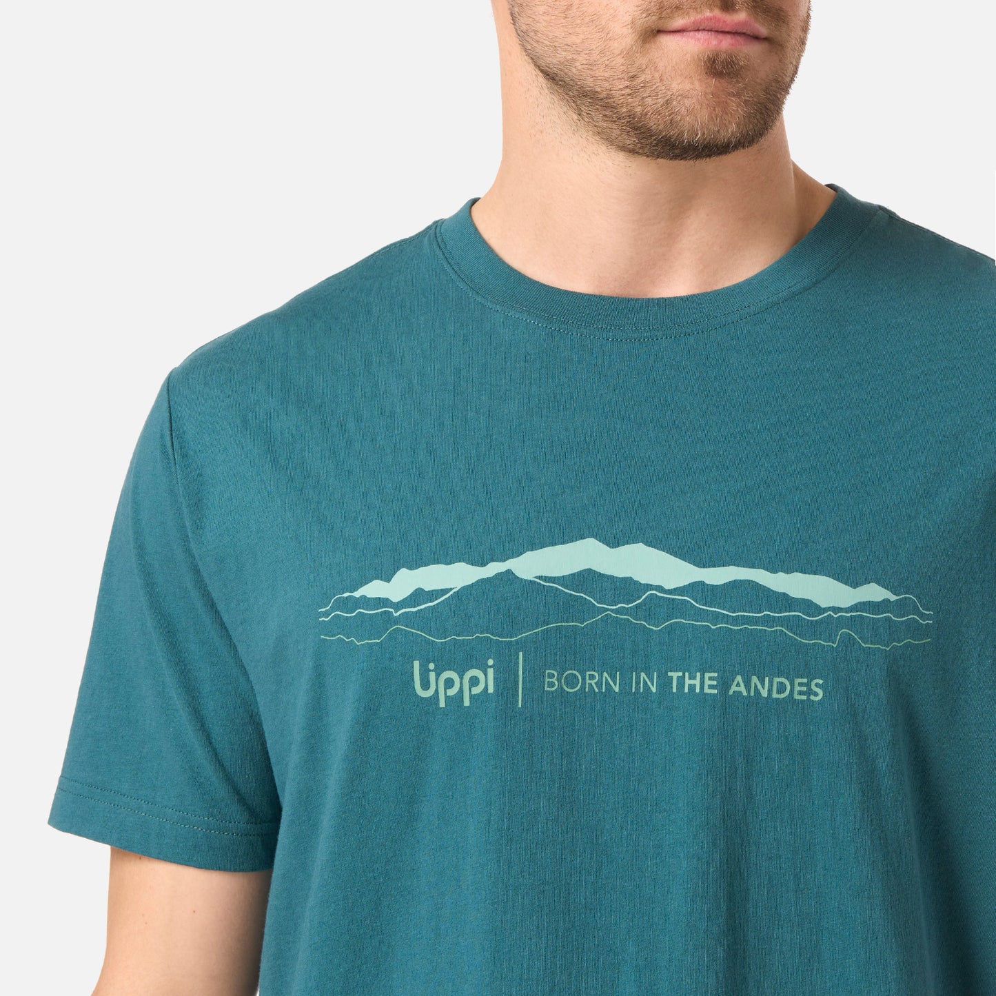 Polera Hombre Logo Lippi Front Print T-Shirt Petroleo Oscuro Lippi