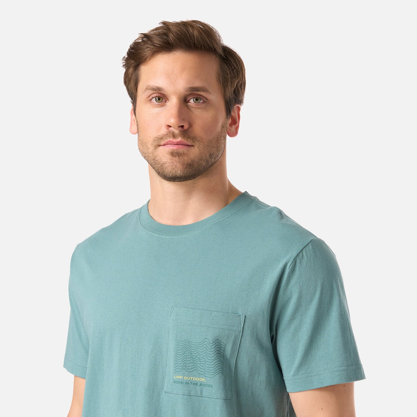 Polera Hombre Ulmo Pocket T-Shirt Turquesa Lippi