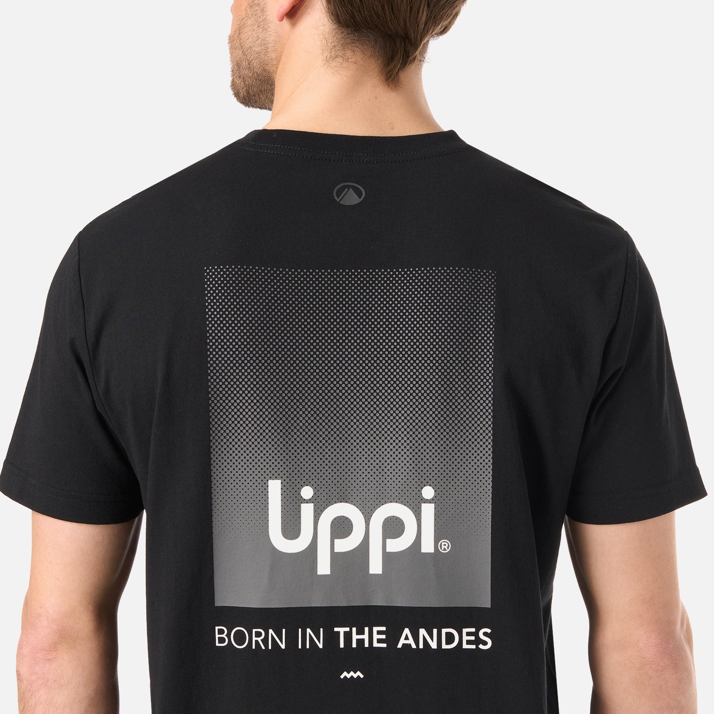 Polera Hombre Logo Lippi Back Print T-Shirt Negro Lippi