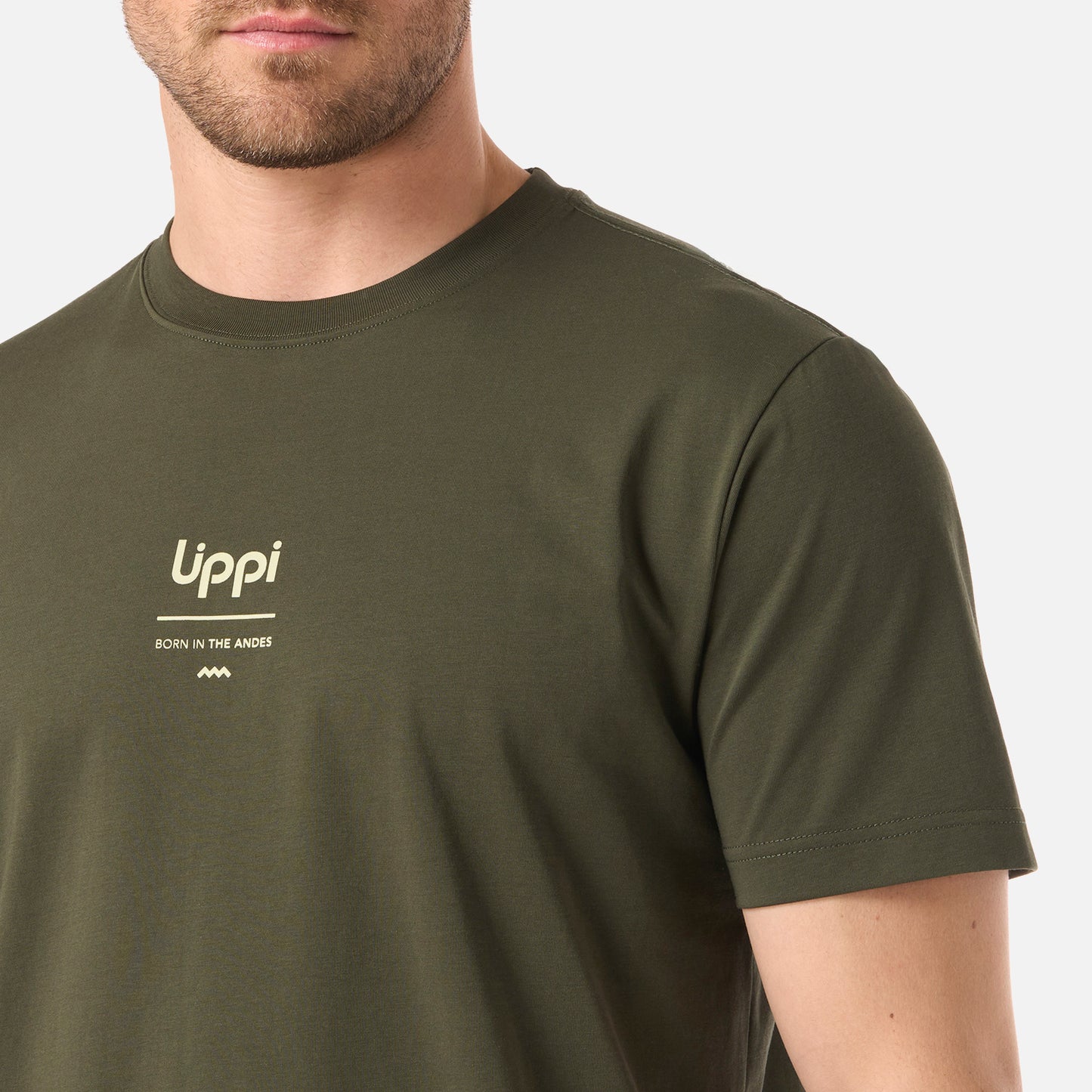 Polera Hombre Ulmo Mid Point Sorona T-Shirt Verde Musgo Lippi
